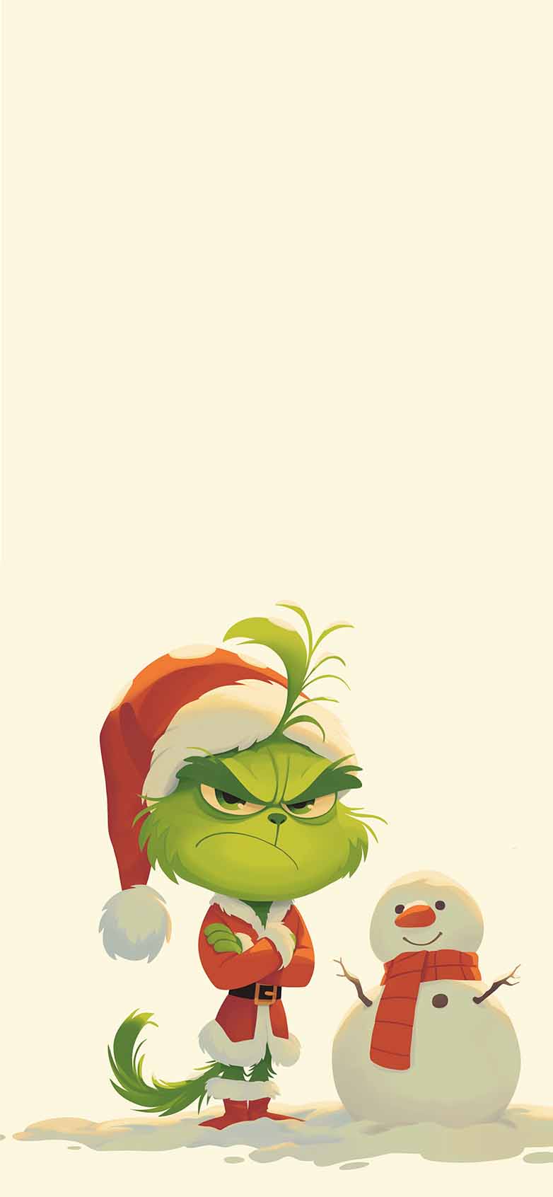 The Grinch Christmas Snowman Cartoon Wallpaper