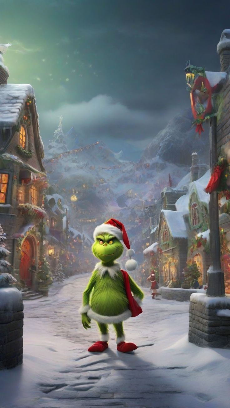 Steal Your Heart This Christmas with Grinch Wallpaper!