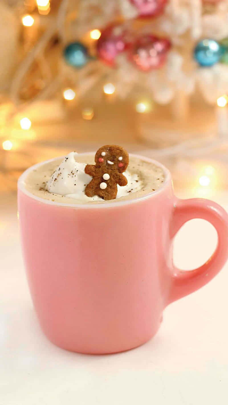 Download Gingerbread Manin Hot Cocoa Wallpaper