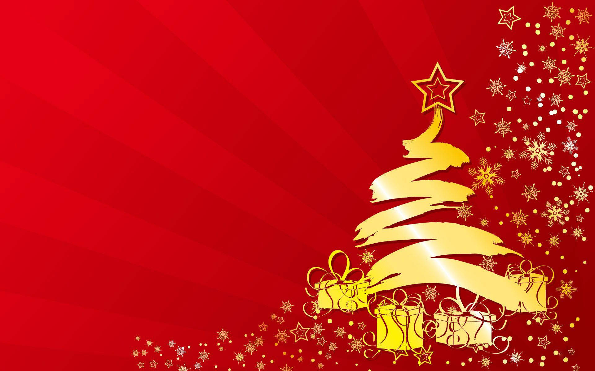 Download Chic Gold And Red Christmas Background Wallpaper