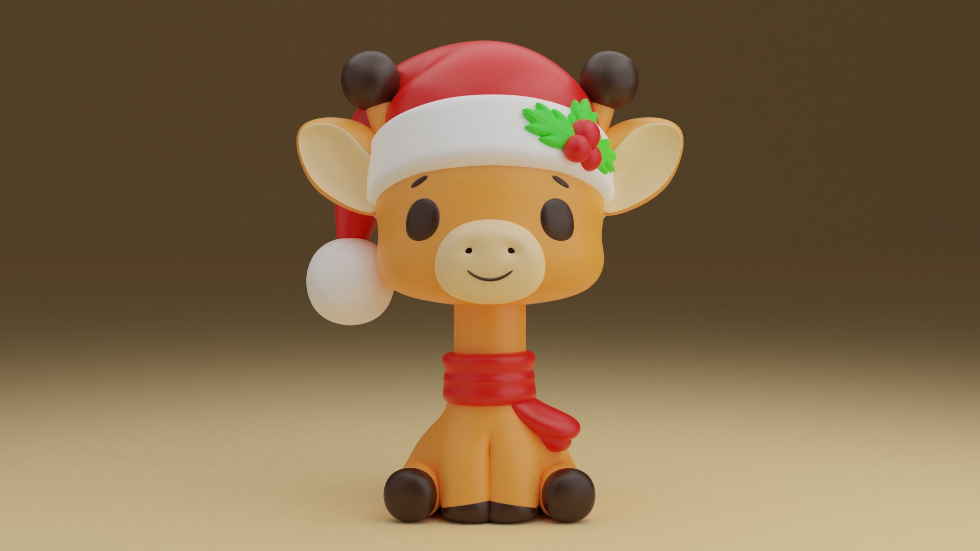 Christmas giraffe figure