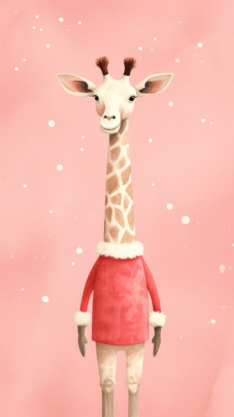 Pink Giraffe Print Image Wallpaper