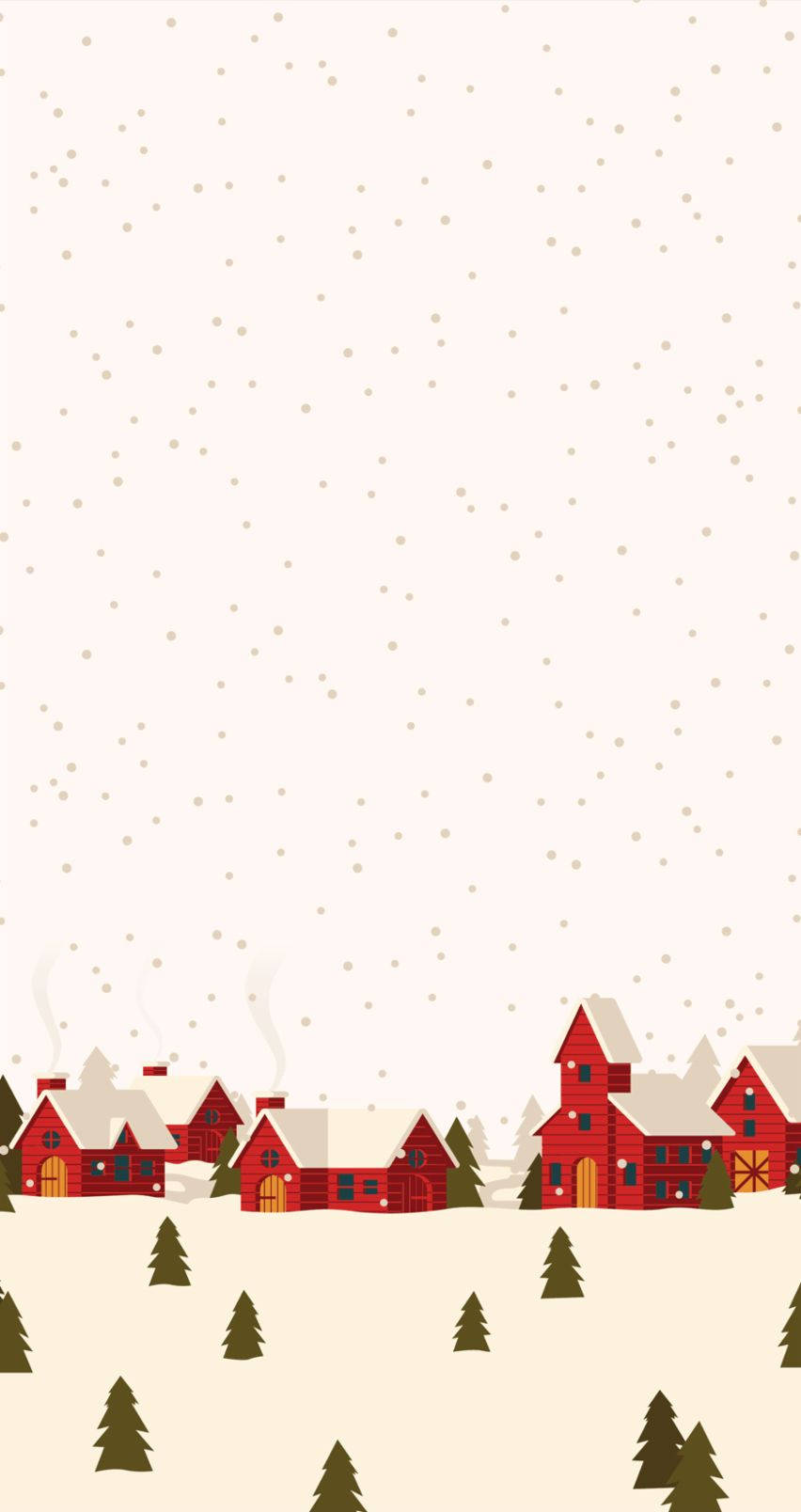 Download Cute Christmas iPhone Village Wallpaper