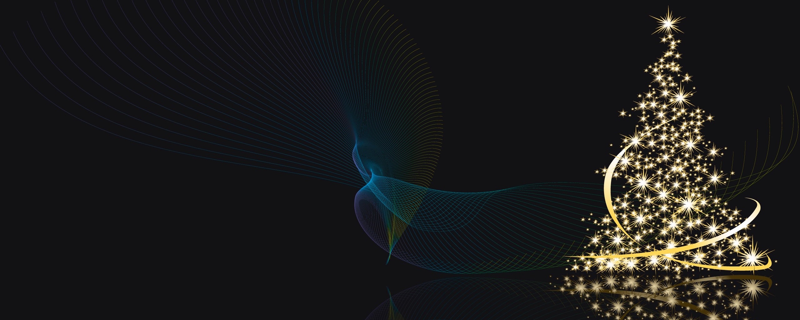 Download Wallpaper Christmas Tree, Lights, Shine Dual Wallpaper & Background Download