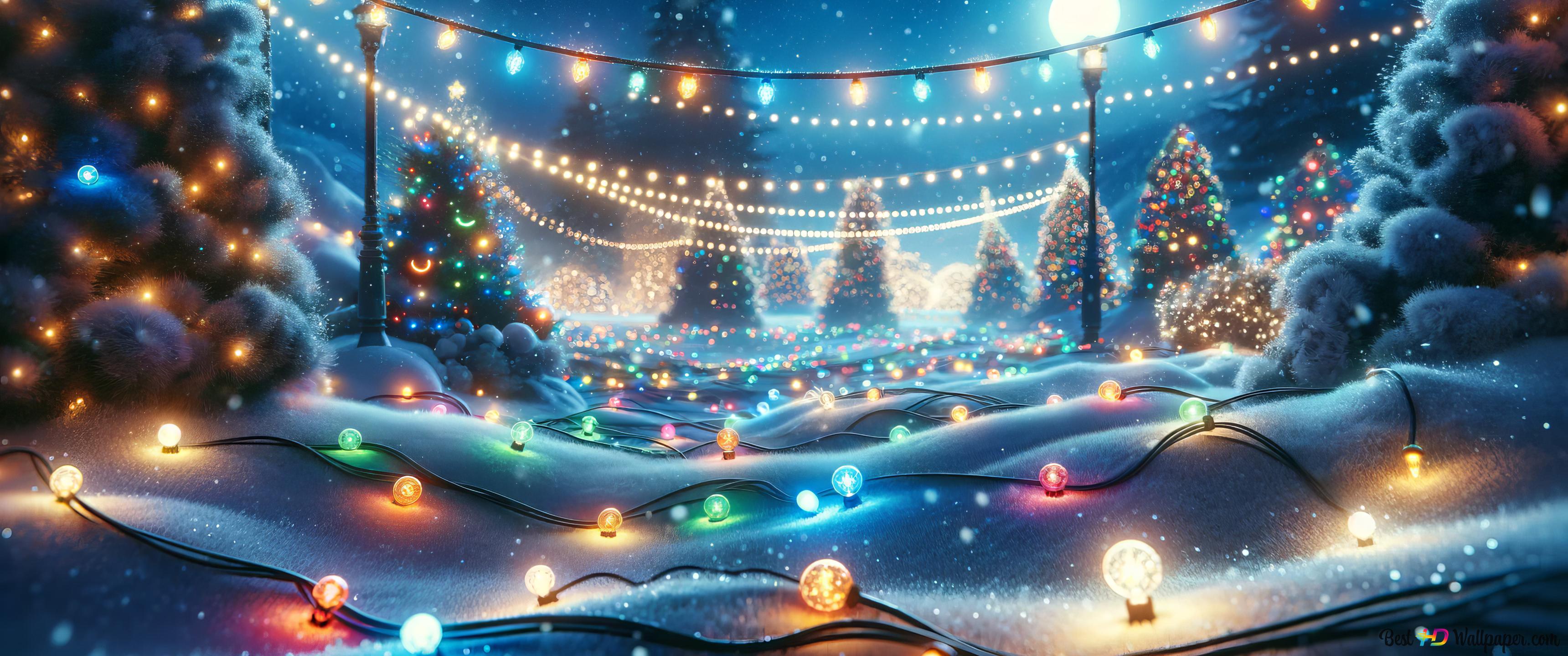 Night lights and fascinating view 2K wallpaper download