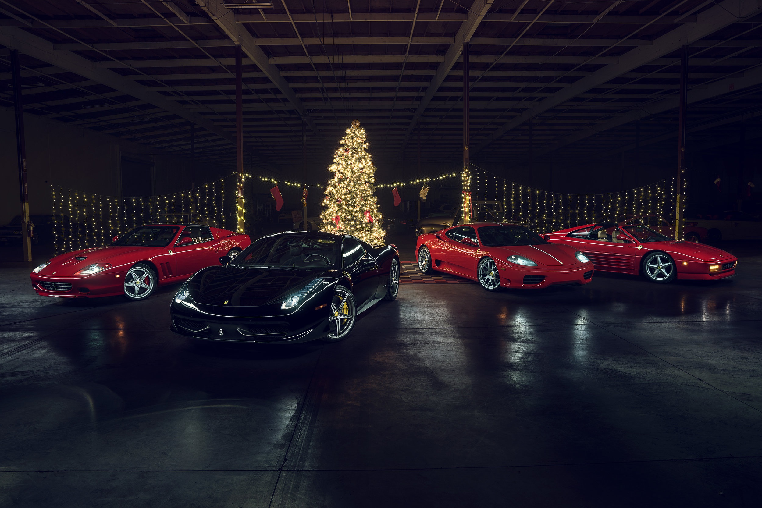 Wallpaper F430, Ferrari, red, Christmas, 458 italia, Califonia for mobile and desktop, section ferrari, resolution 2500x1667