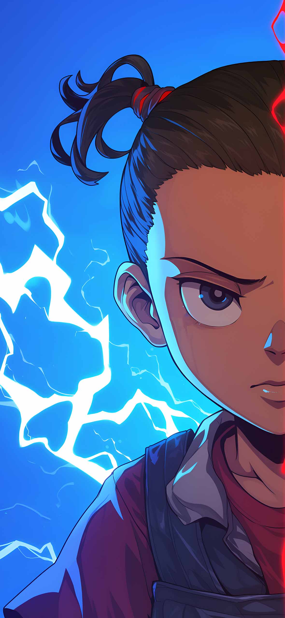 Stranger Things Eleven vs Wolf Monster Matching Wallpaper