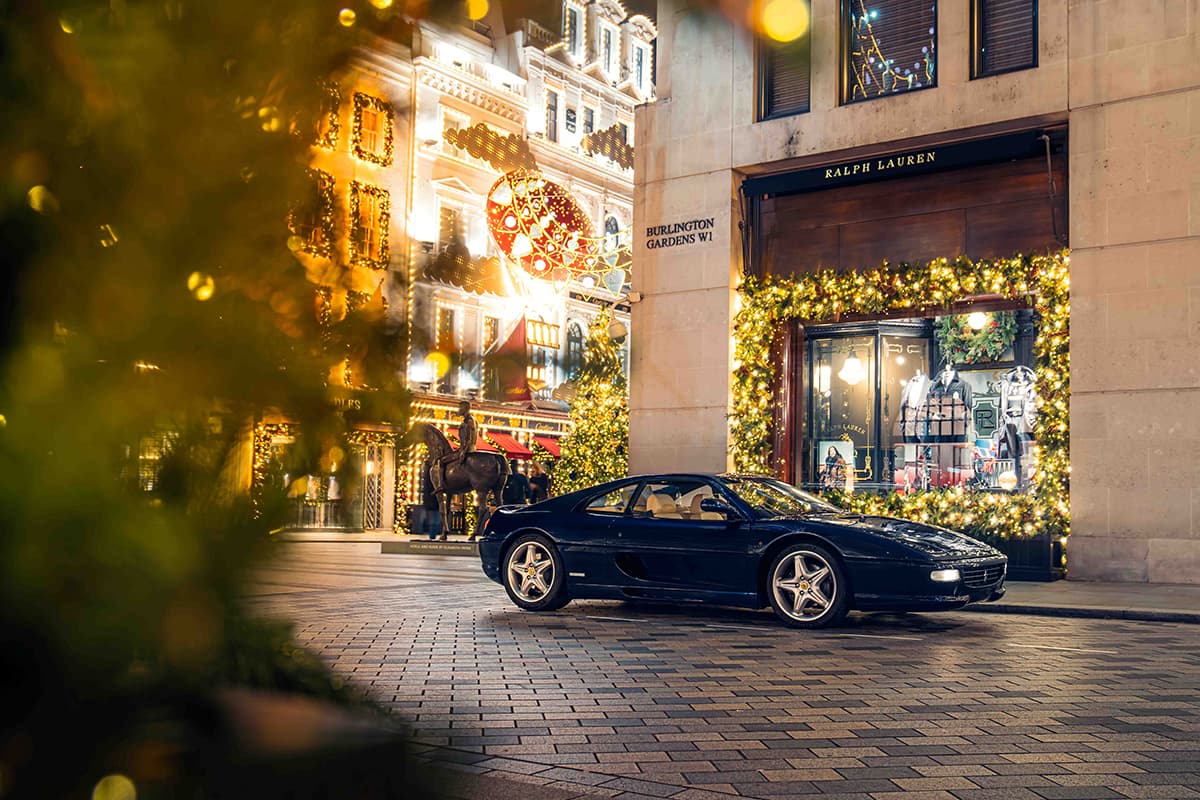 FERRARI F355 CHRISTMAS NIGHT PHOTO SHOOT. Bell Sport and Classic