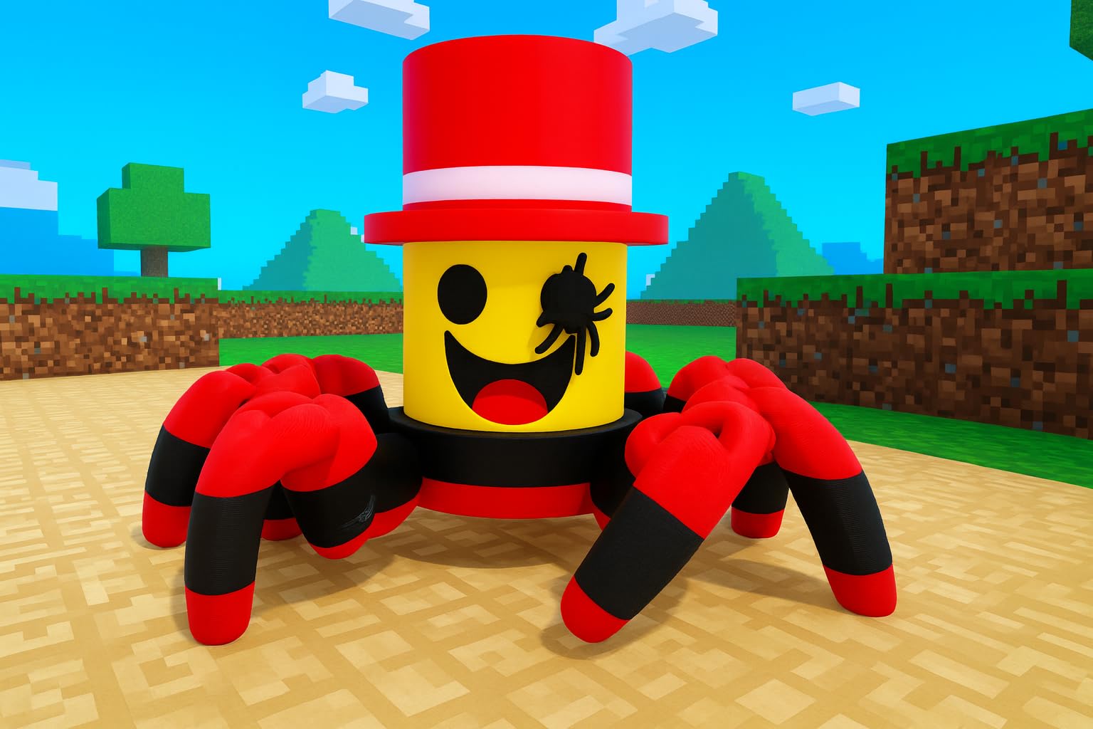 Sammyni Spiderini Italian Meme Figure XL 11 x 8 cm Collection Brainrot Red Spider with Hat Brain Rot Figure Espiridini Spiridini, Amazon.ie