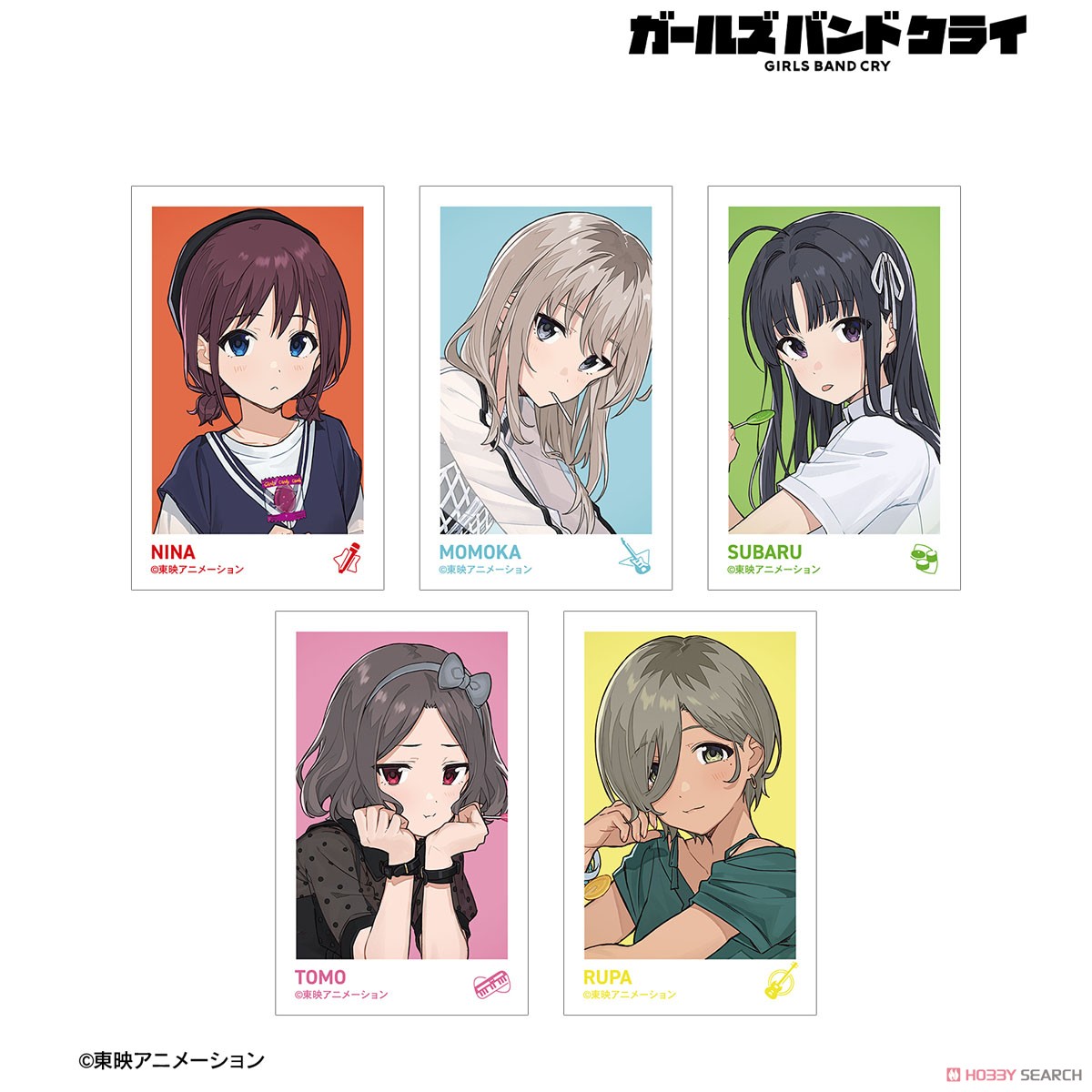 Girls Band Cry Togenashi Togeari Instant Camera Style Illust Card (Set of 5) Ver. B (Anime Toy) Anime Goods Store
