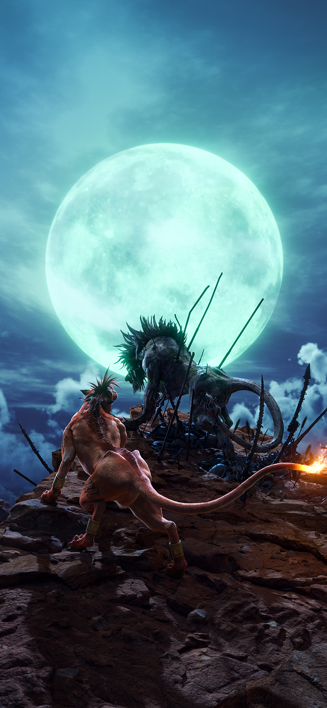 Final Fantasy VII Rebirth Red XIII Artwork Wallpaper with Monocle