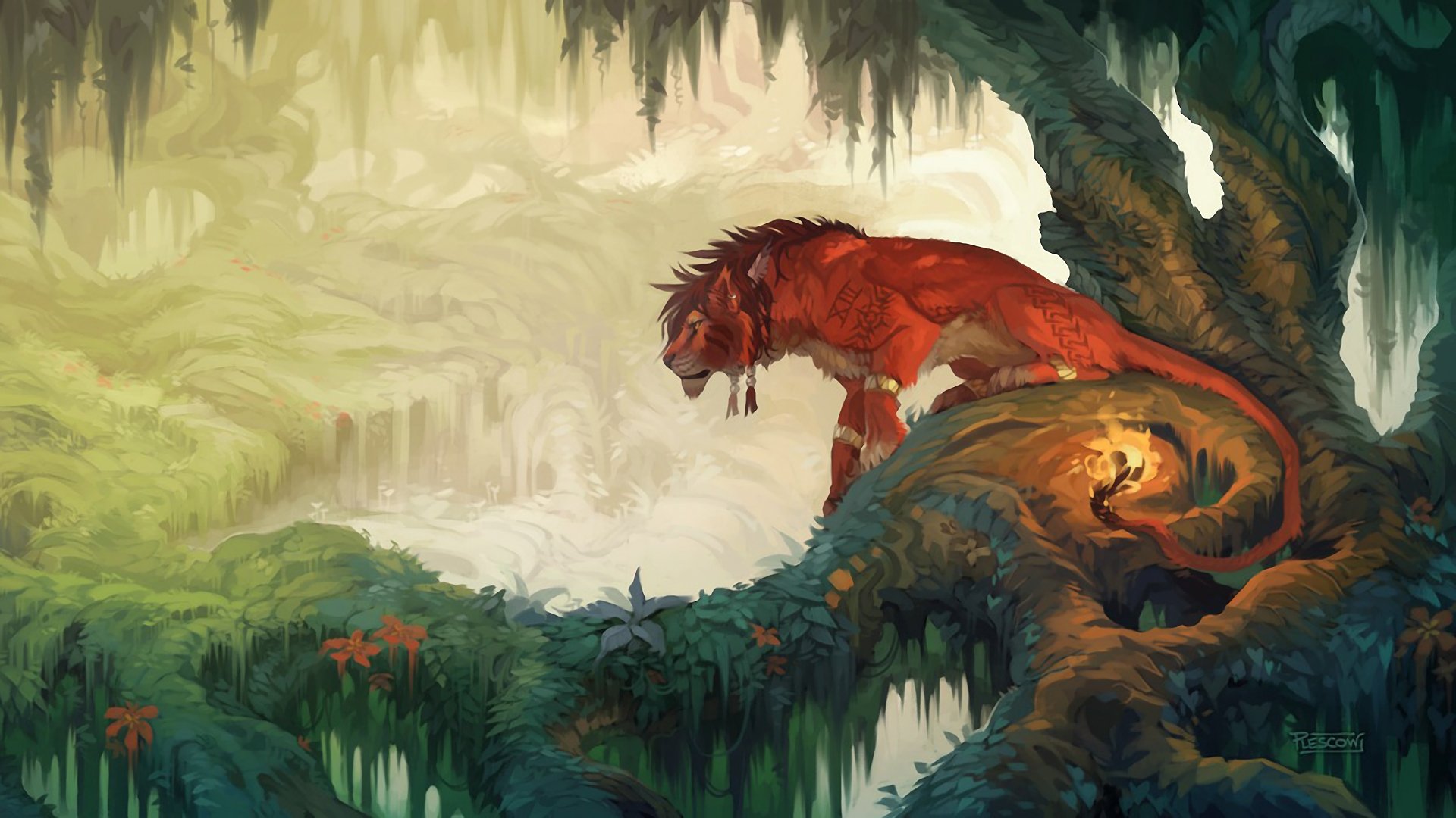 Red XIII HD Wallpaper the Spirit of Final Fantasy VII