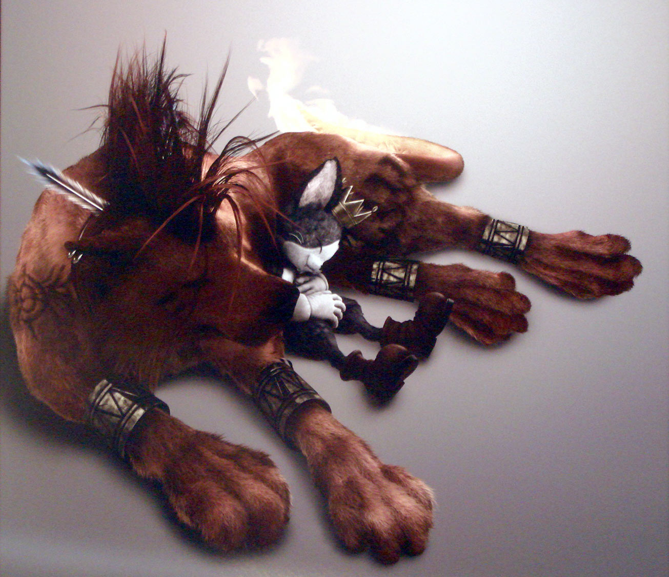 HD Wallpaper of Red XIII and Cait Sith from Final Fantasy VII: Advent Children