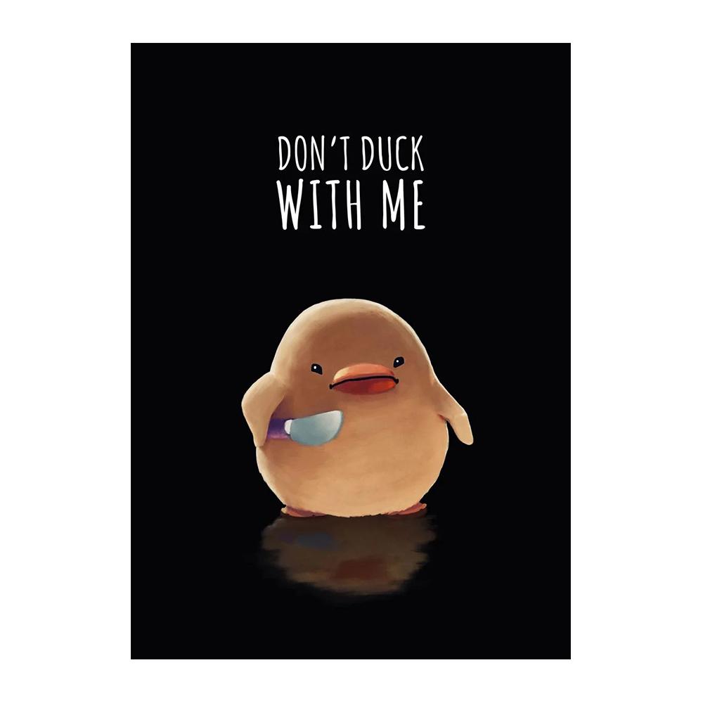 Don't Duck with Me Peace Duck Goose Creative Fashion Poster Wall Art Picture Modern Canvas Printed Funny Animals Mural Living Room Home Decoration