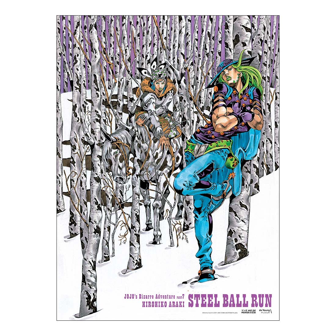 JoJo Part 7 Steel Ball Run Mini Poster Young & Legion of Honor Museum Stores