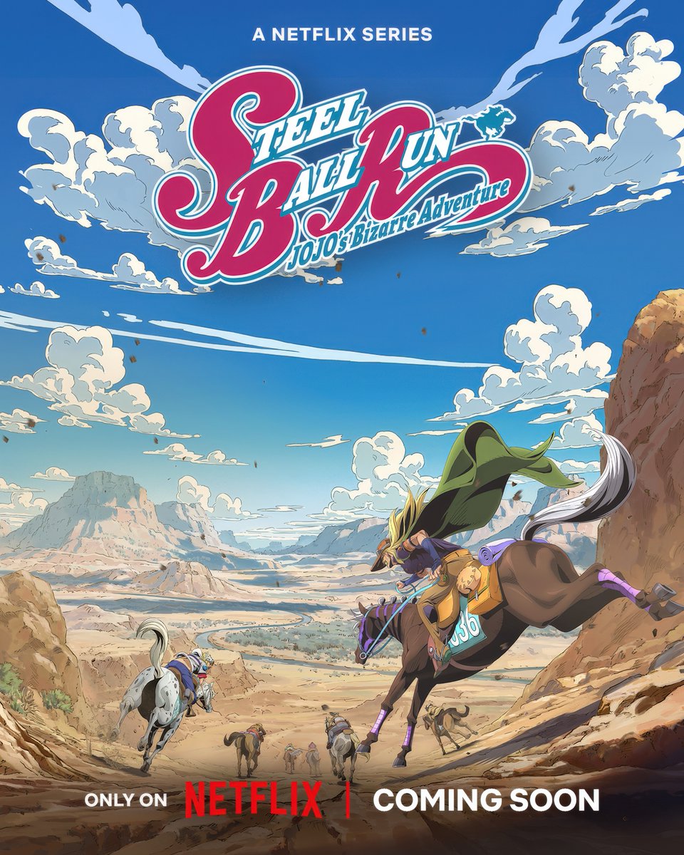Steel Ball Run: JoJo's Bizarre Adventure 4K TEXTLESS Poster!