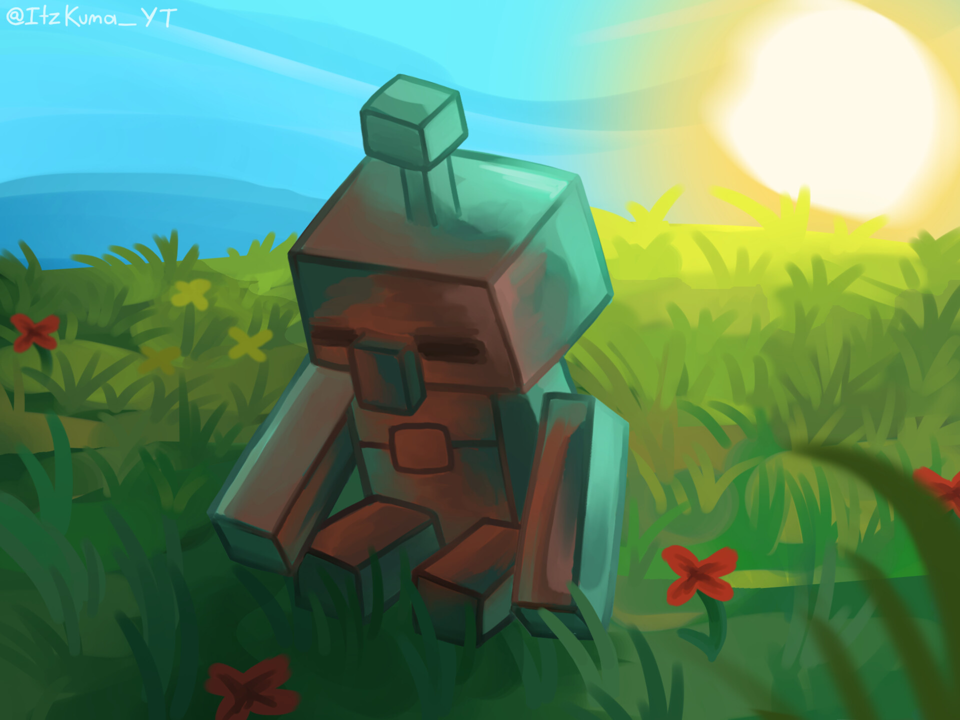 Copper golem fan art