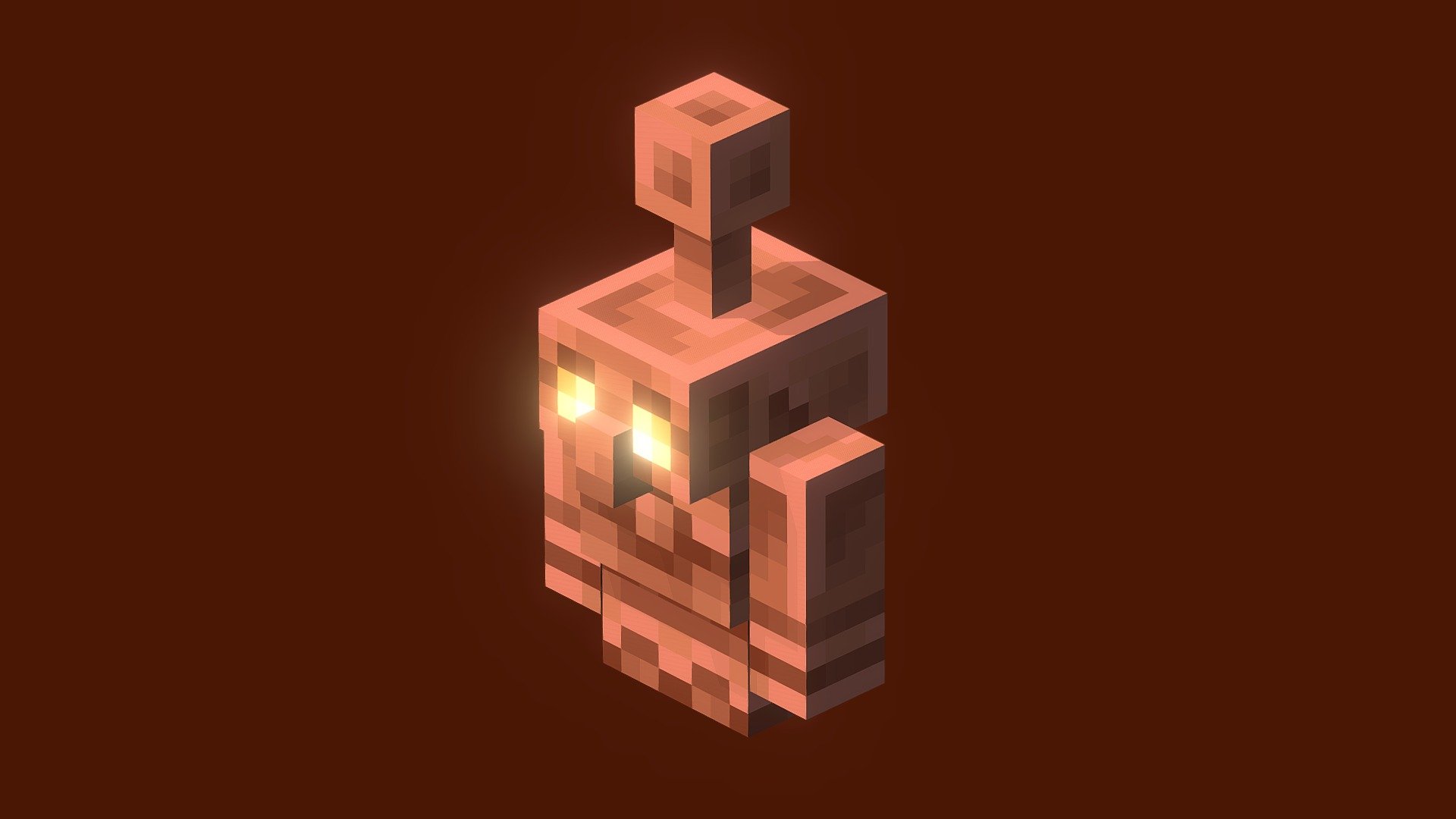 Copper Golem. Unoxidized. Minecraft Free 3D model by Moog. [24136b5]