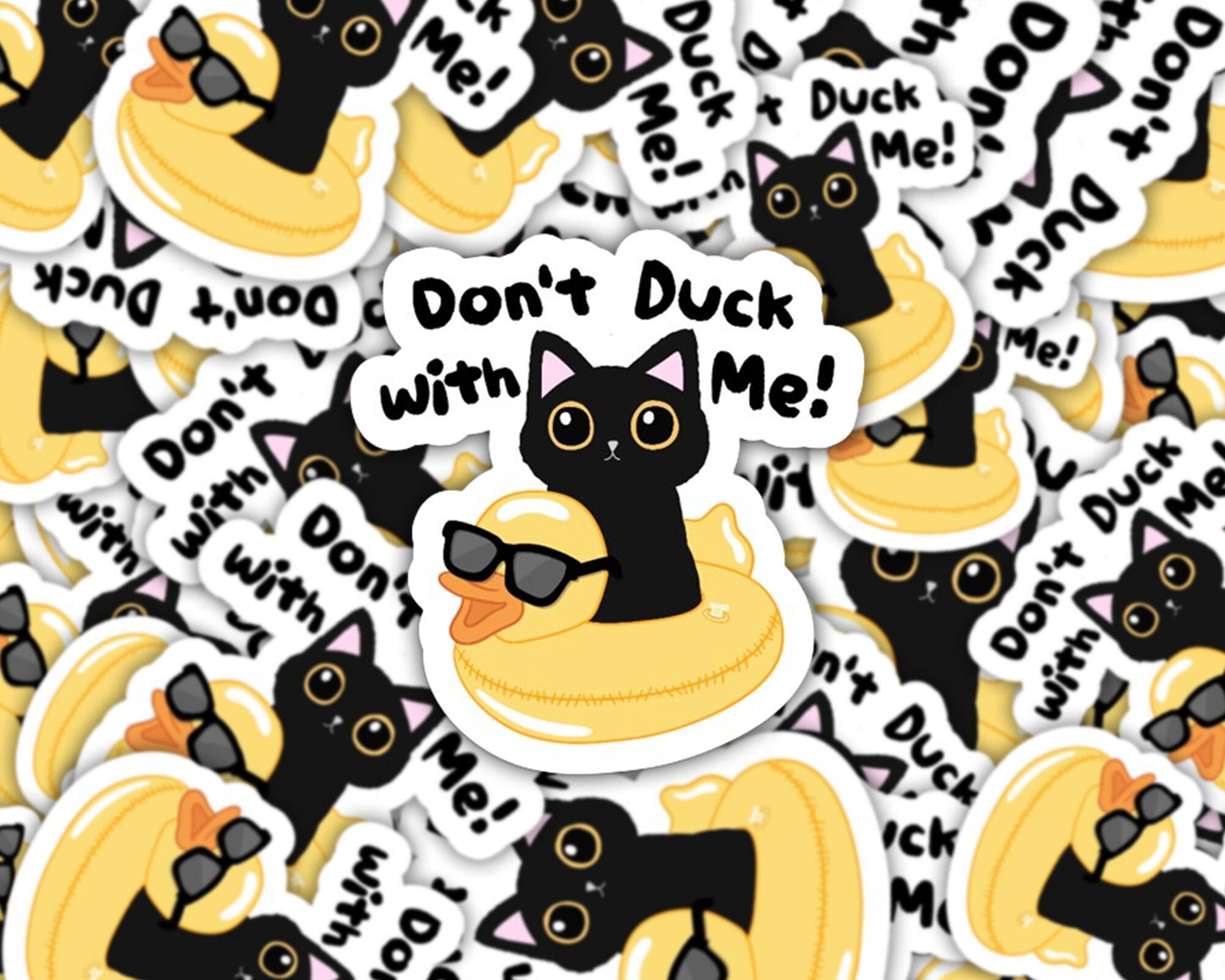 don't duck with me sticker, funny stickers for friends, jeep duck sticker, laptop stickers, coworker stickers, cat stickers