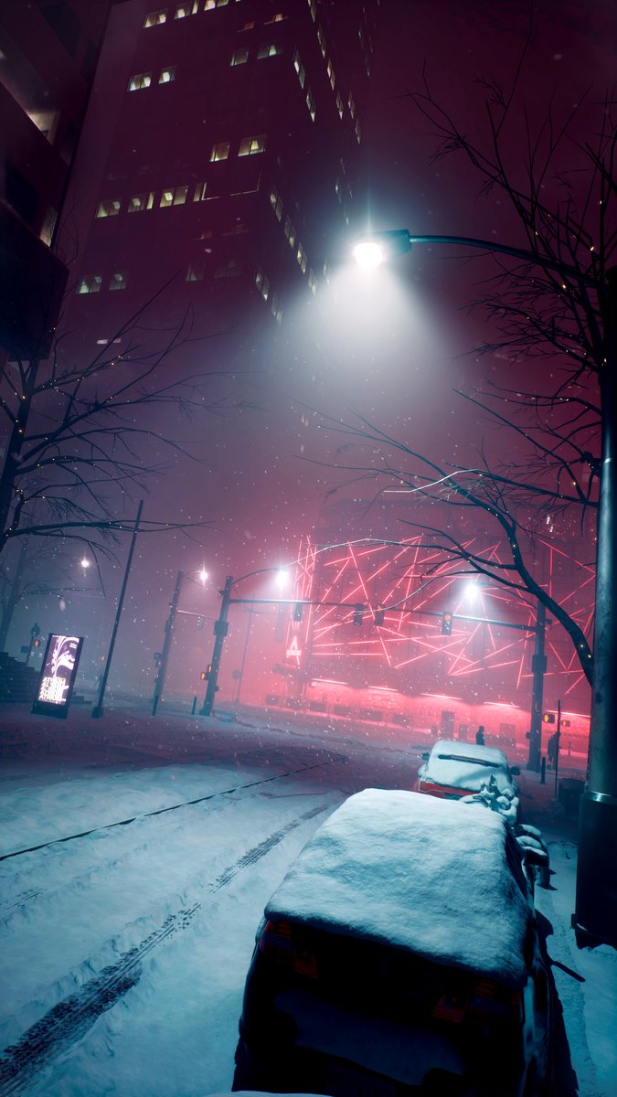 Purple lights, red nights