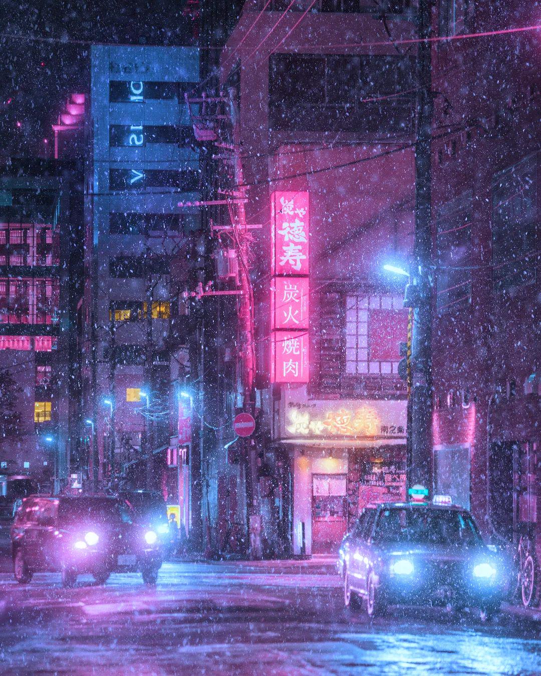 Sapporo, Japan in winter