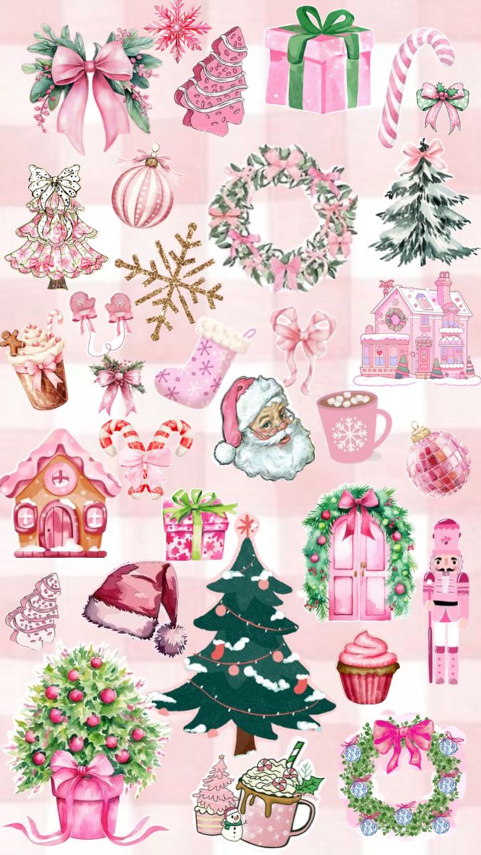 pink preppy christmas