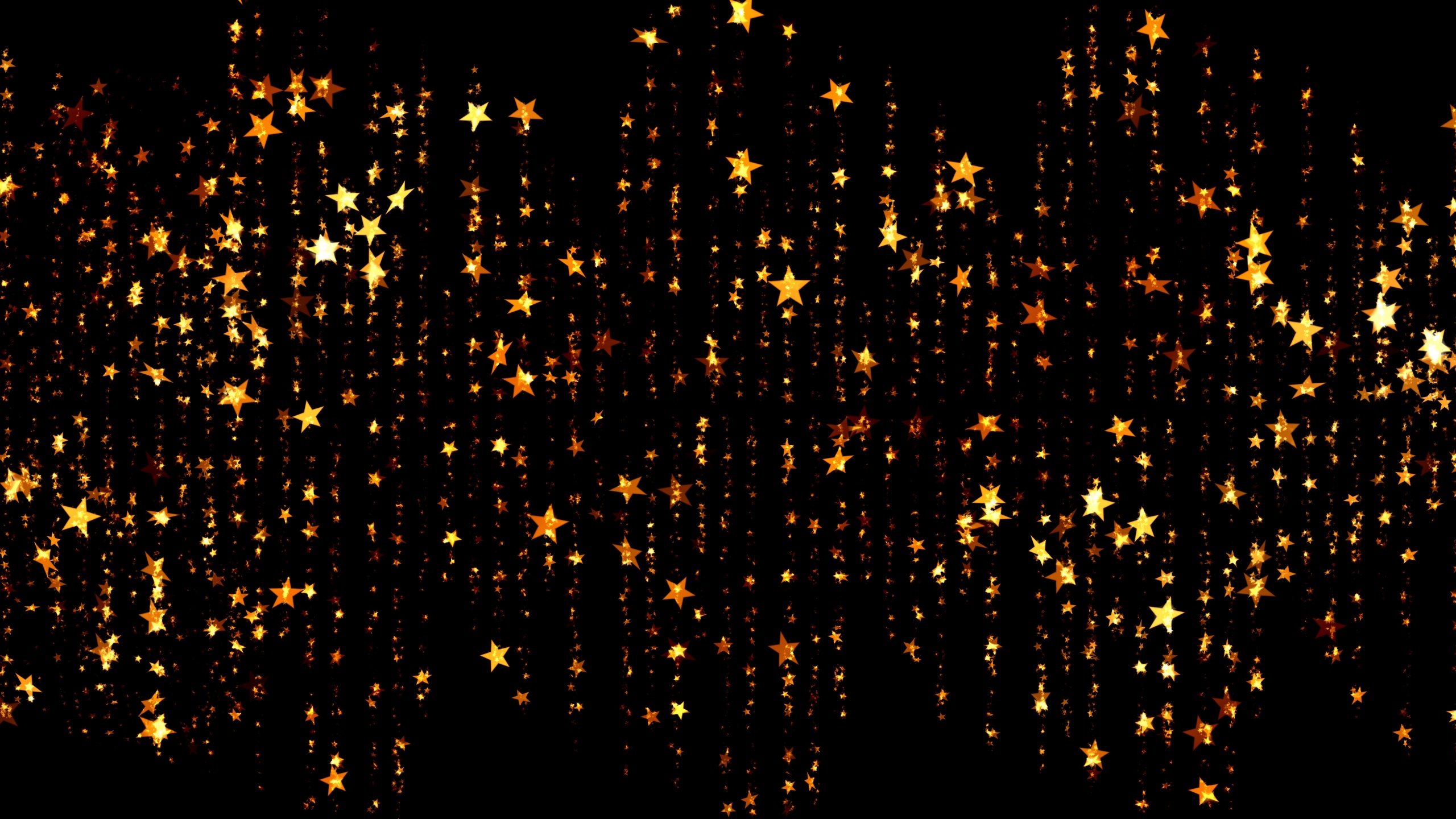 Christmas Stars Wallpaper 4K, Black background, Shining