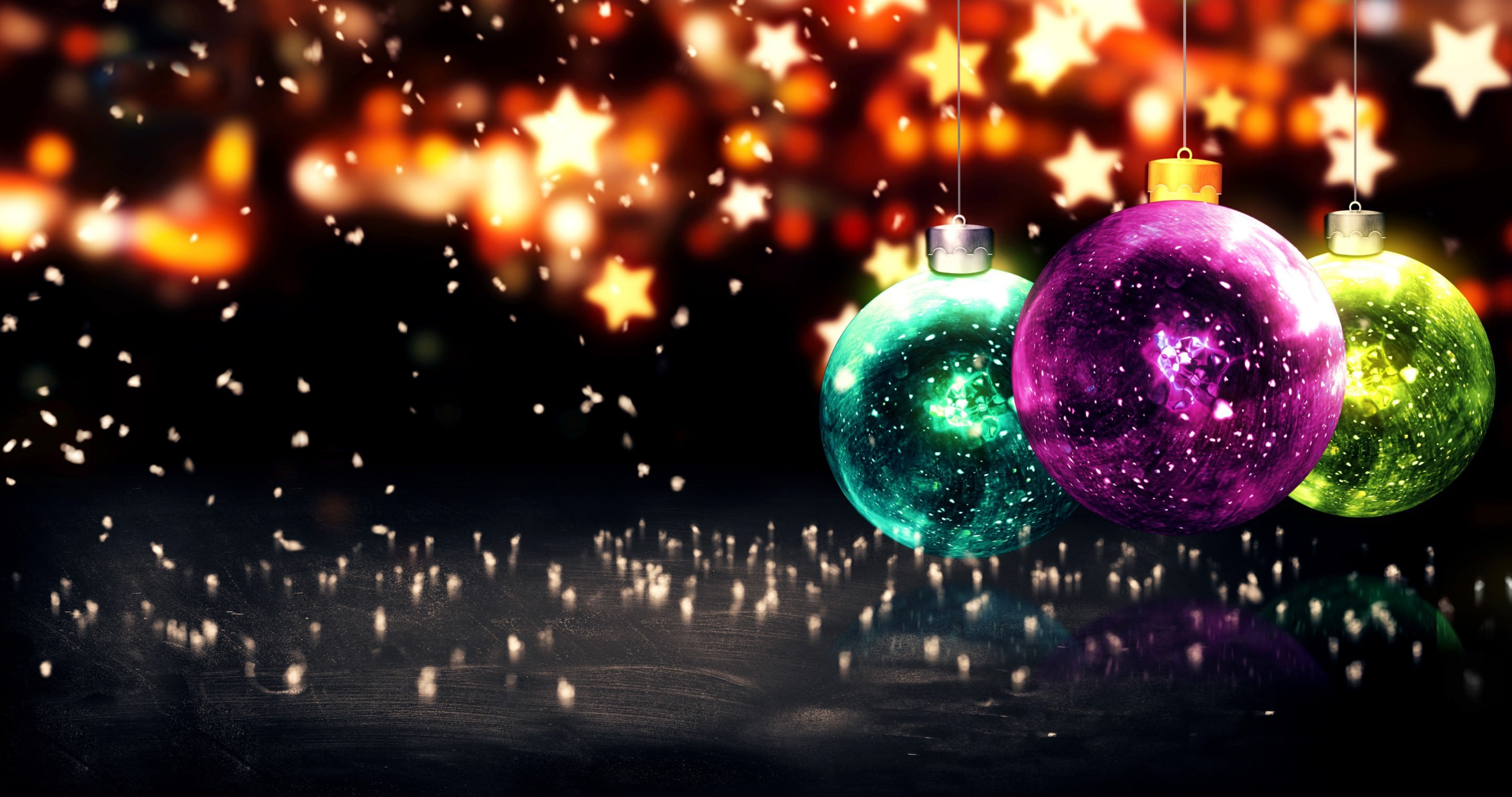 Wallpaper Christmas Day, Space, Christmas Decoration, Night, World, Background Free Image
