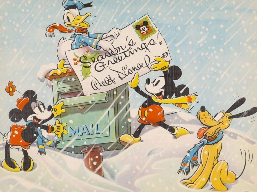 Vintage Disney Christmas Cards for the Holidays Dots & Pixie Dust