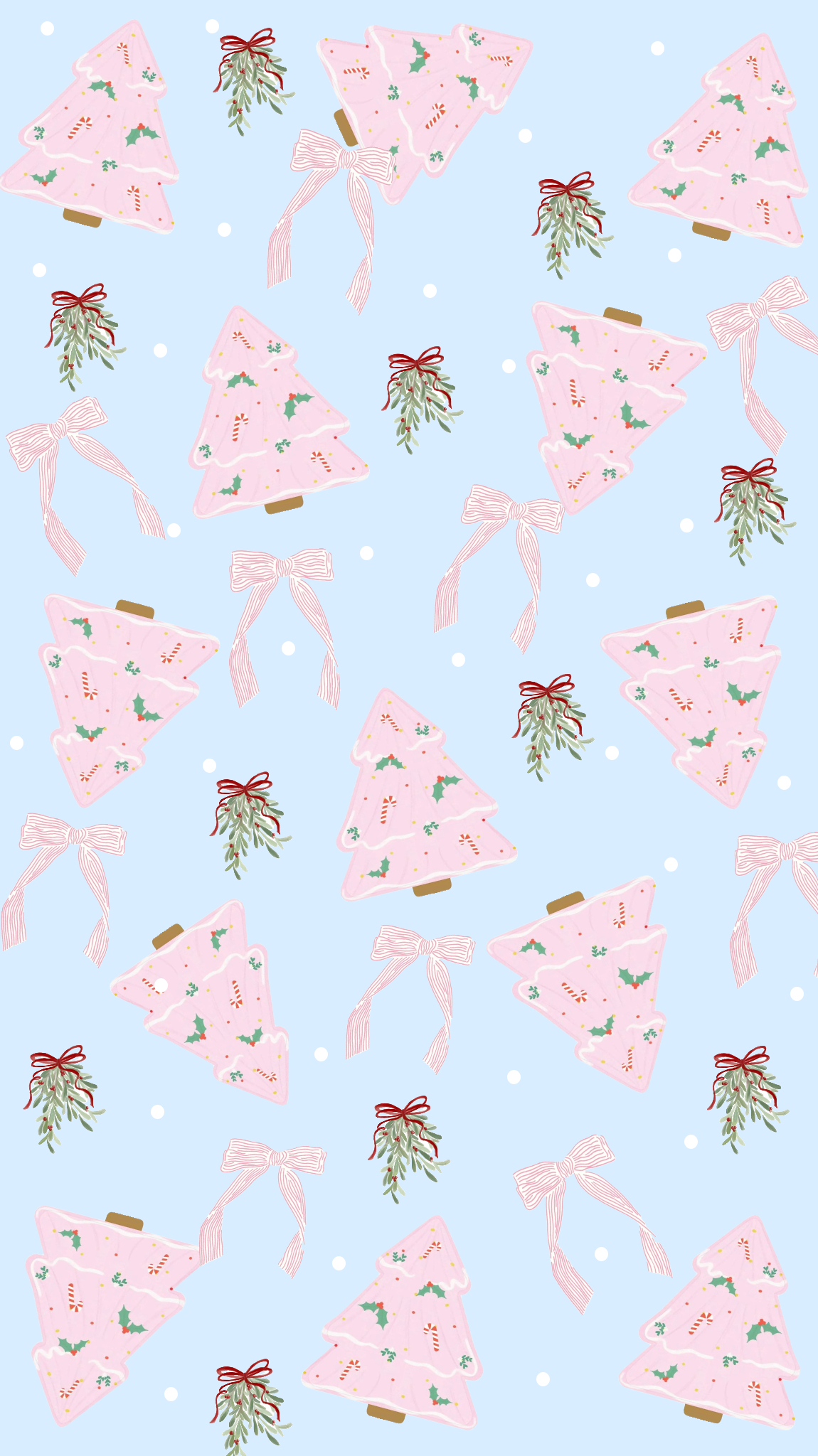 Festive Christmas Wallpaper to Brighten Your Screen, Evergreen & Red Bow Wallpaper I Take You. Haircuts, Hairstyles, Hair Colours, Home Decor to Wedding Ideas