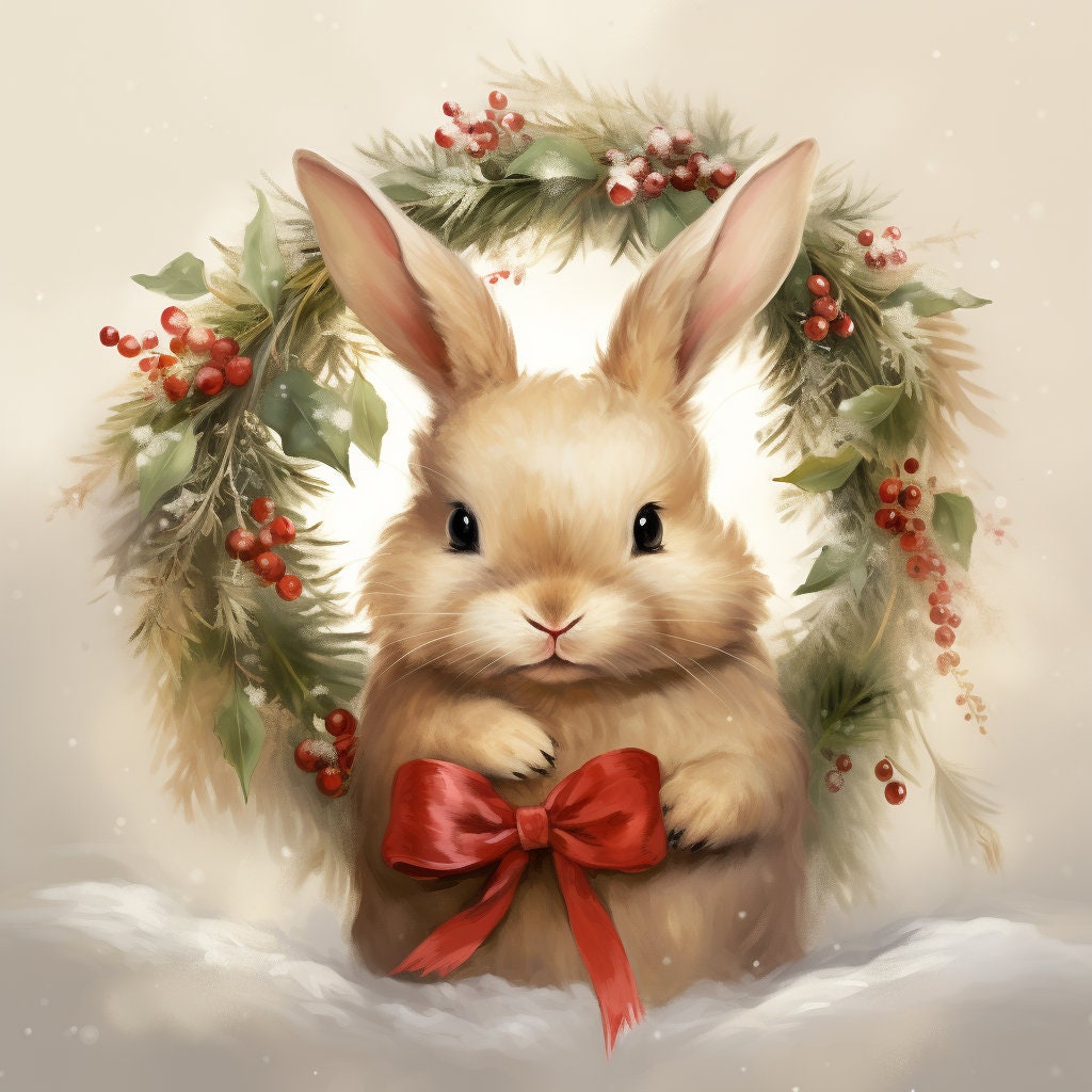 Adorable Christmas Bunnies