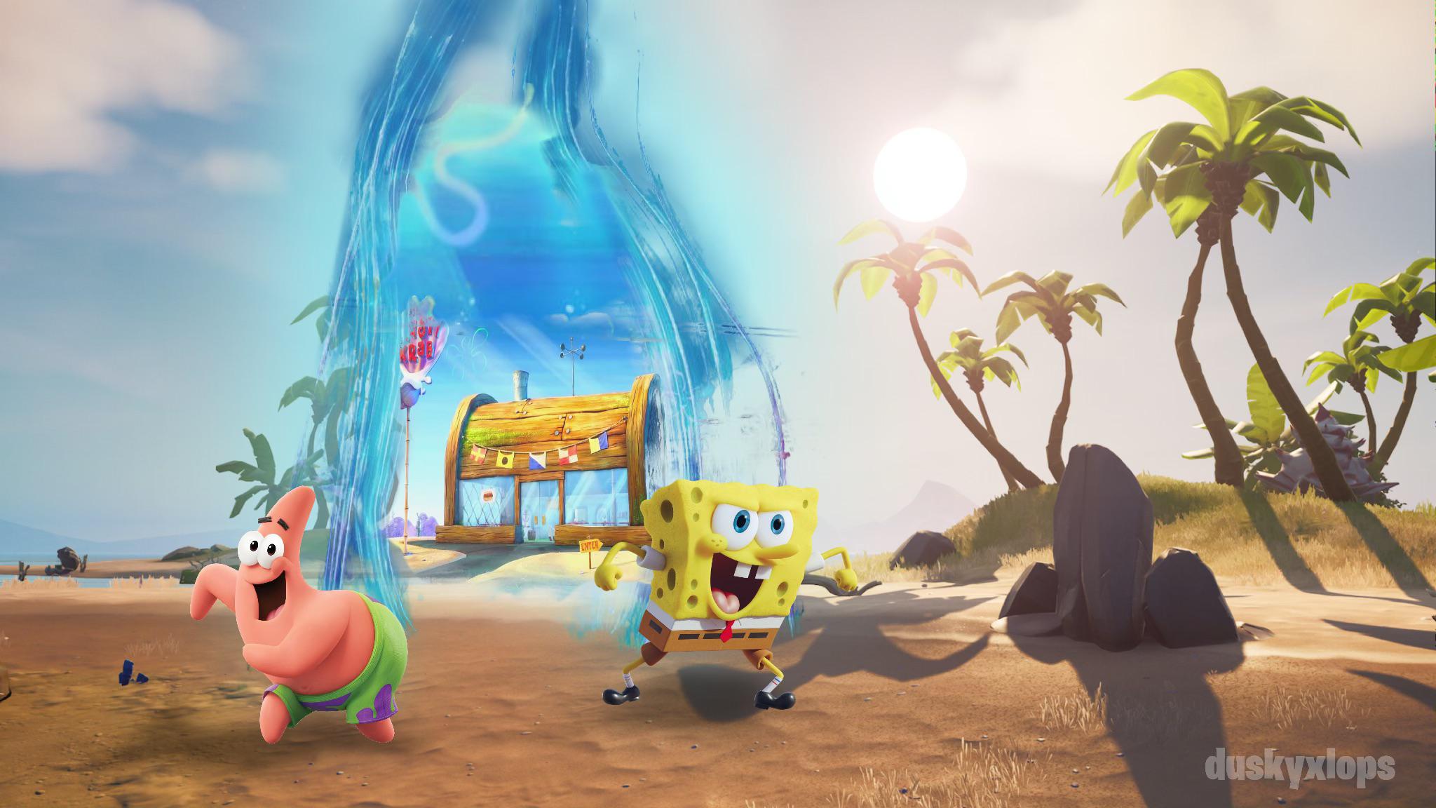 Here's my Fortnite X Spongebob concept!