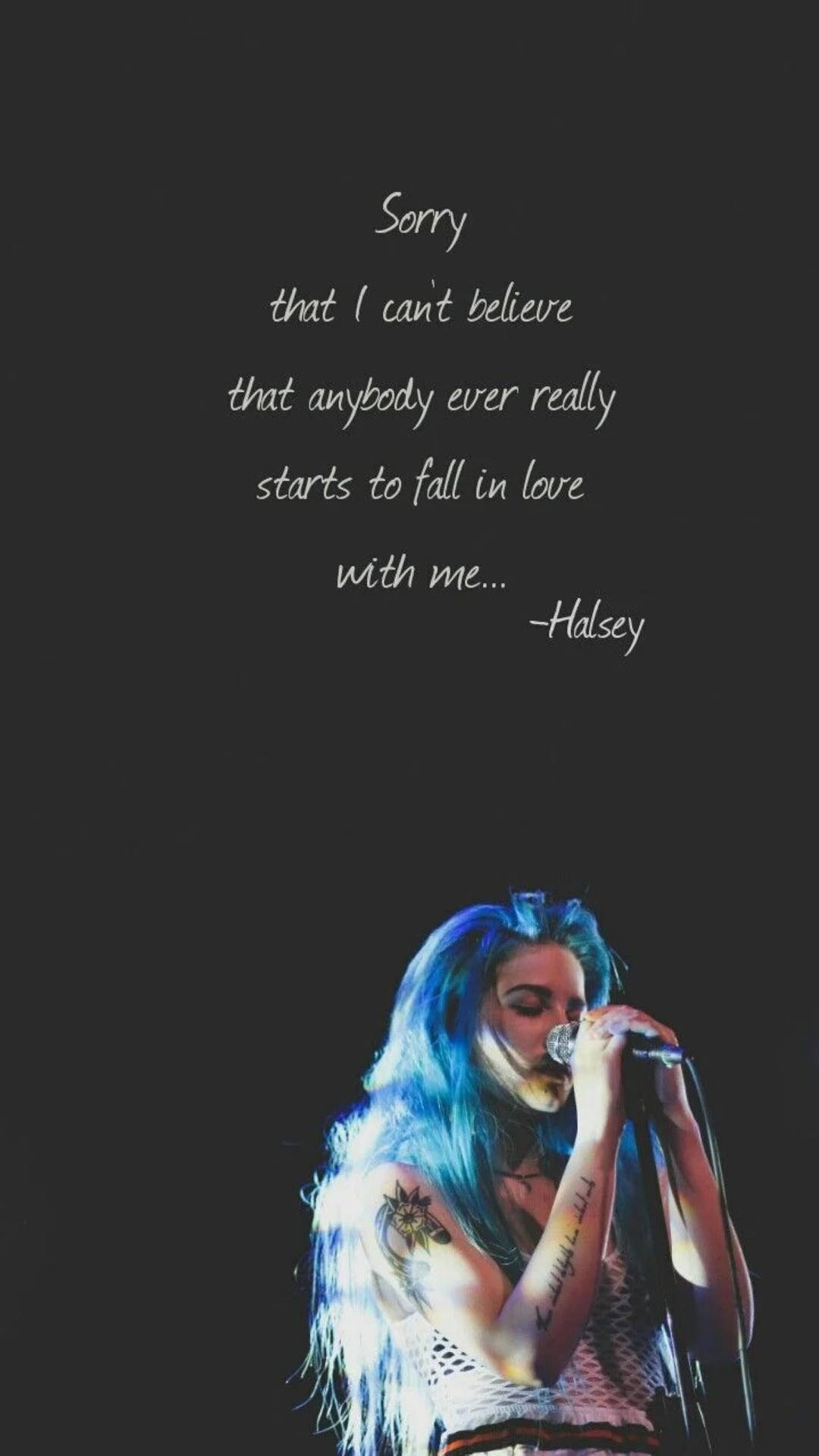 Download Aesthetic Halsey Sorry Lyrics Wallpaper