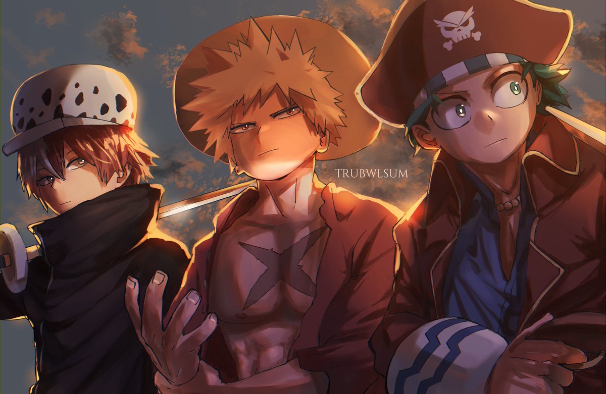 The Three Muske-uh, Pirates #Deku #Bakugou #Shouto #BNHA #tdbkdk