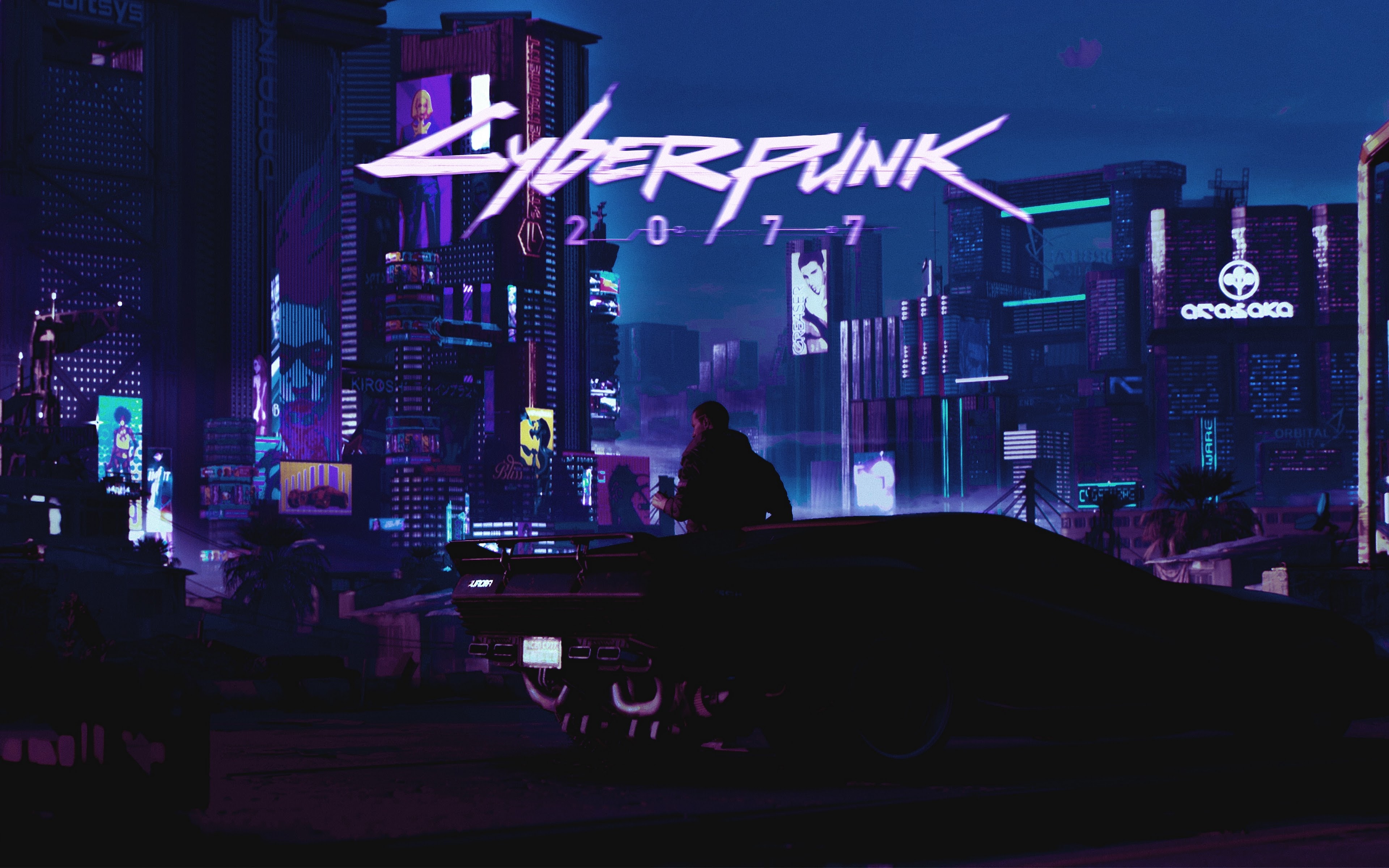 Cyberpunk 2077 Night City V Car 4K Wallpaper HD