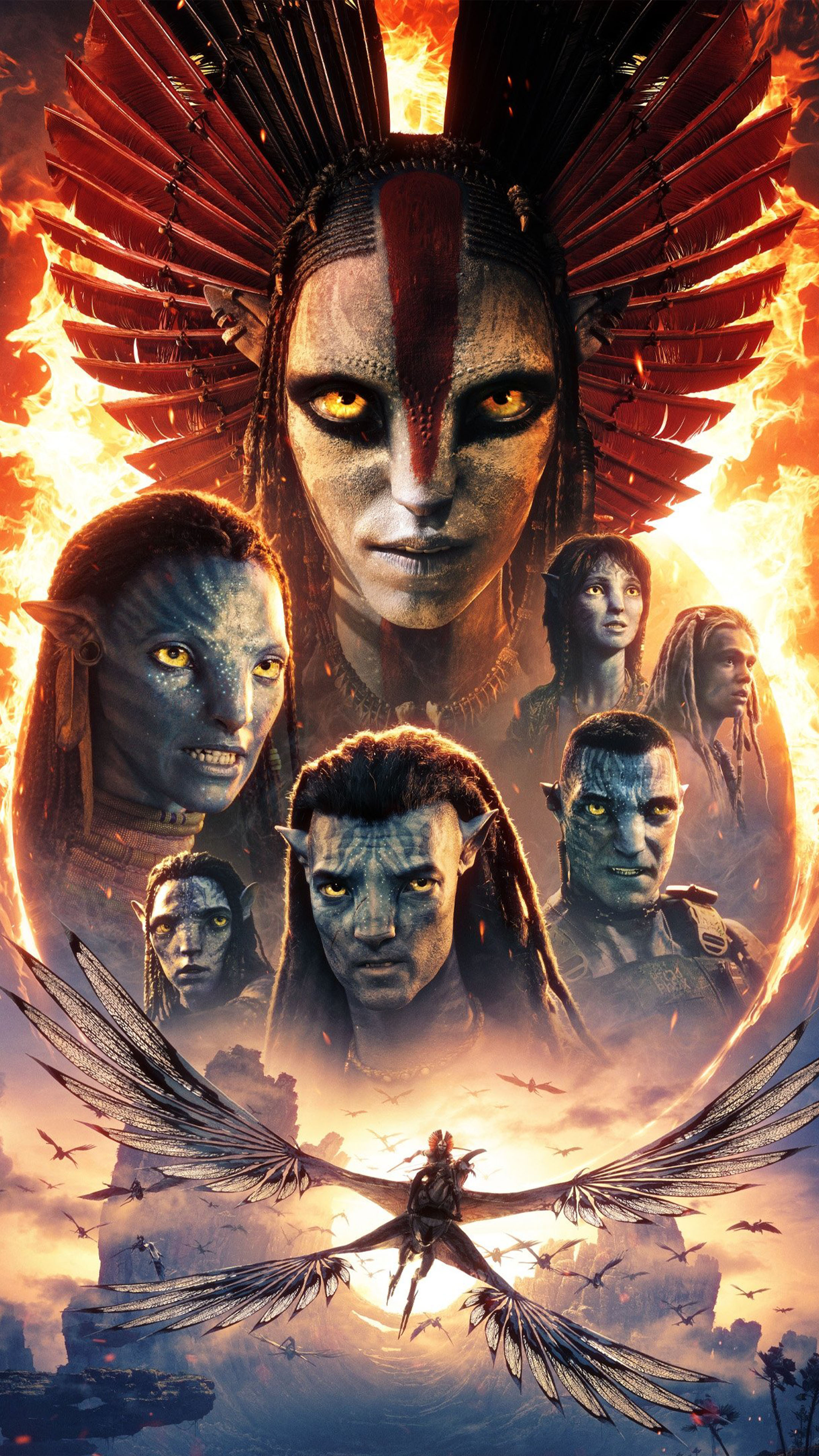 Avatar Fire and Ash 2026 New Poster 4K Ultra HD Mobile Wallpaper for iPhone & Android