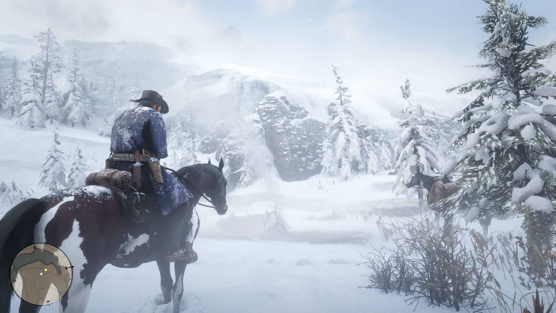 Download Horse Red Dead Redemption 2 Winter Forest Wallpaper