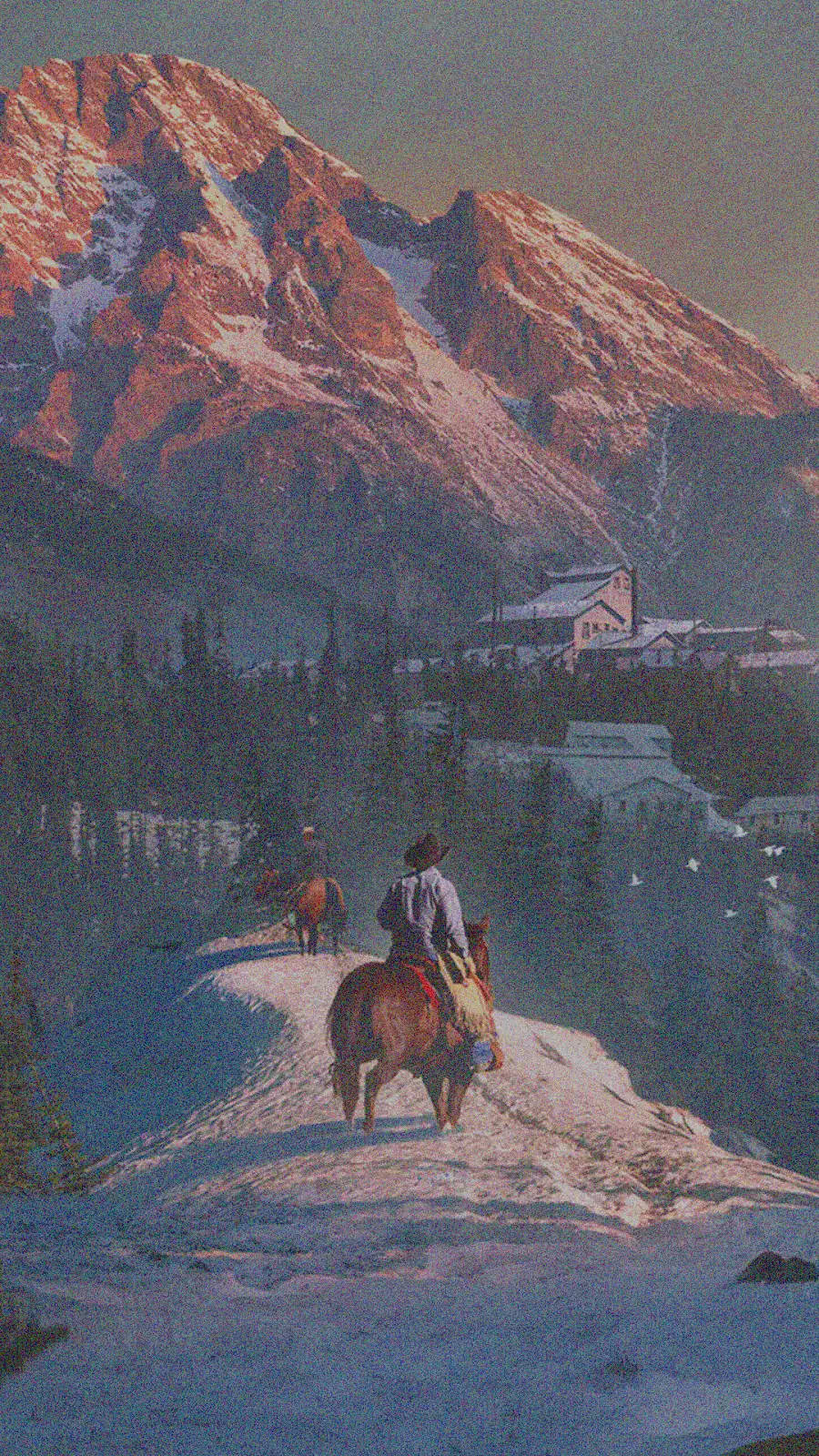 Download Snowy Mountain Red Dead Redemption Ii Phone Wallpaper