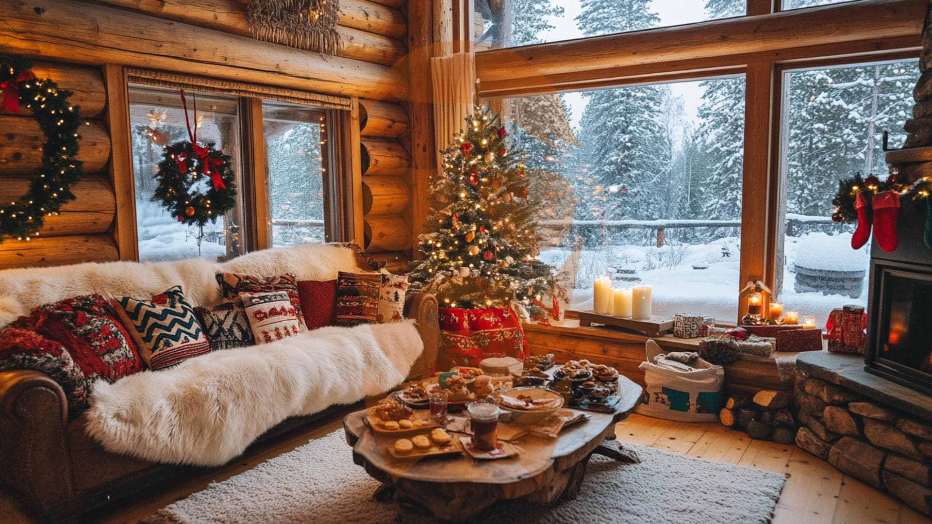 HOLIDAY Bundle Pc Tablet Digital Wallpaper Christmas Cabin