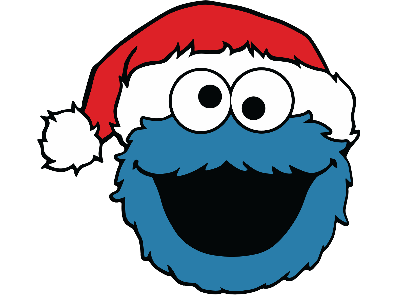 Cookie Monster with Christmas Santa hat by nikolas.stevenson MakerWorld: Download Free 3D Models