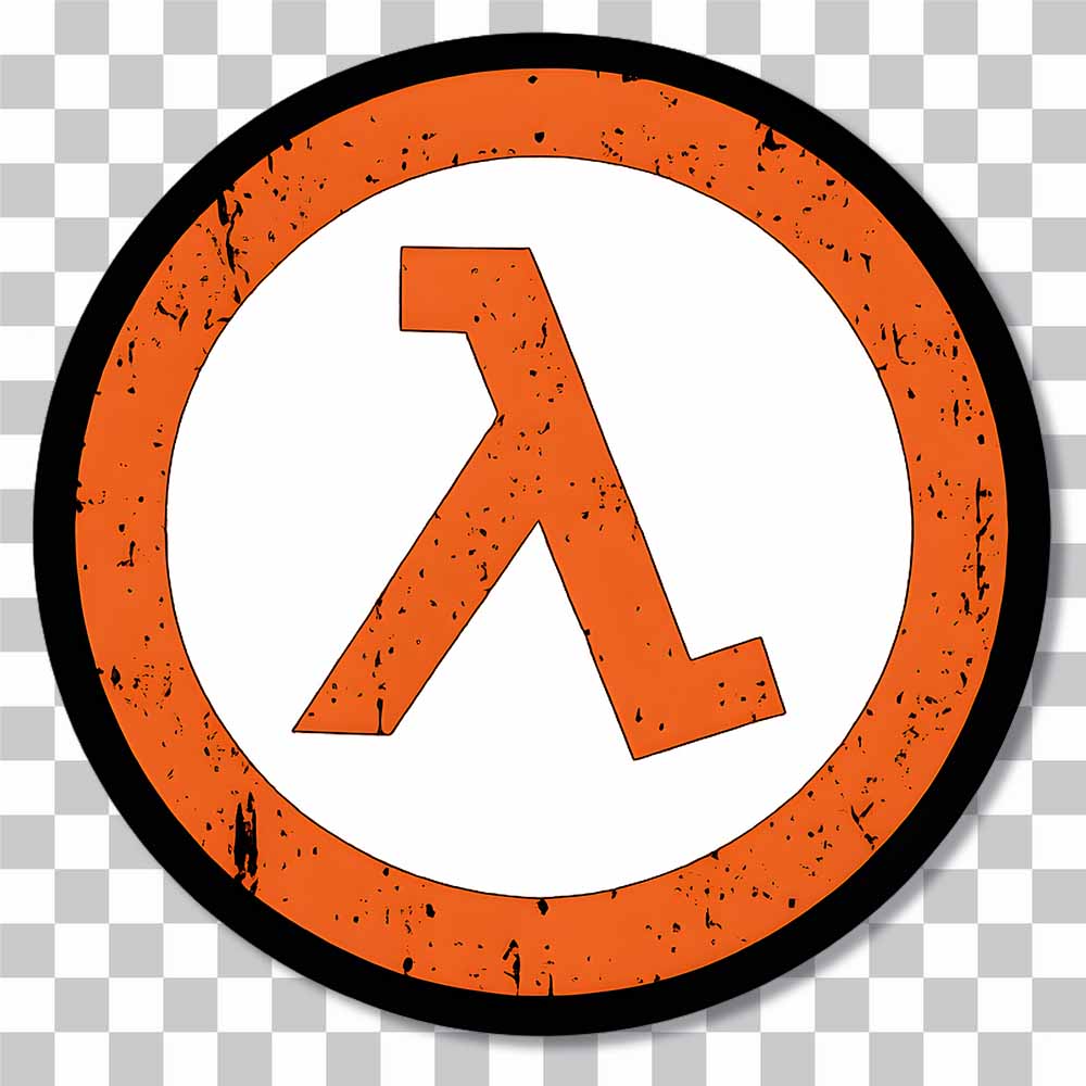 Half Life Logo Gaming Sticker Sticker With Iconic Lambda