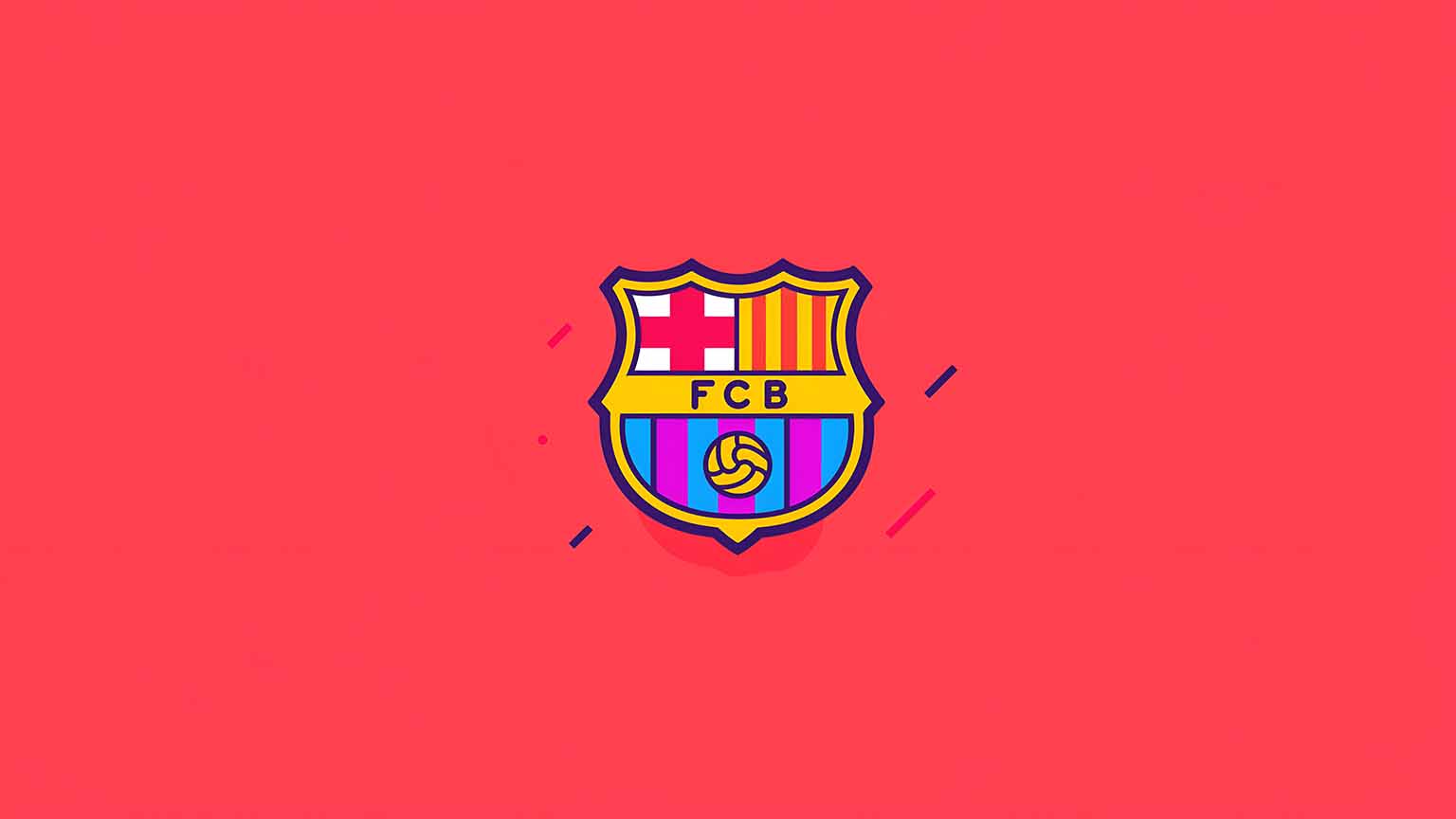 FC Barcelona Pop Art Minimalist Logo Desktop Wallpaper 4k