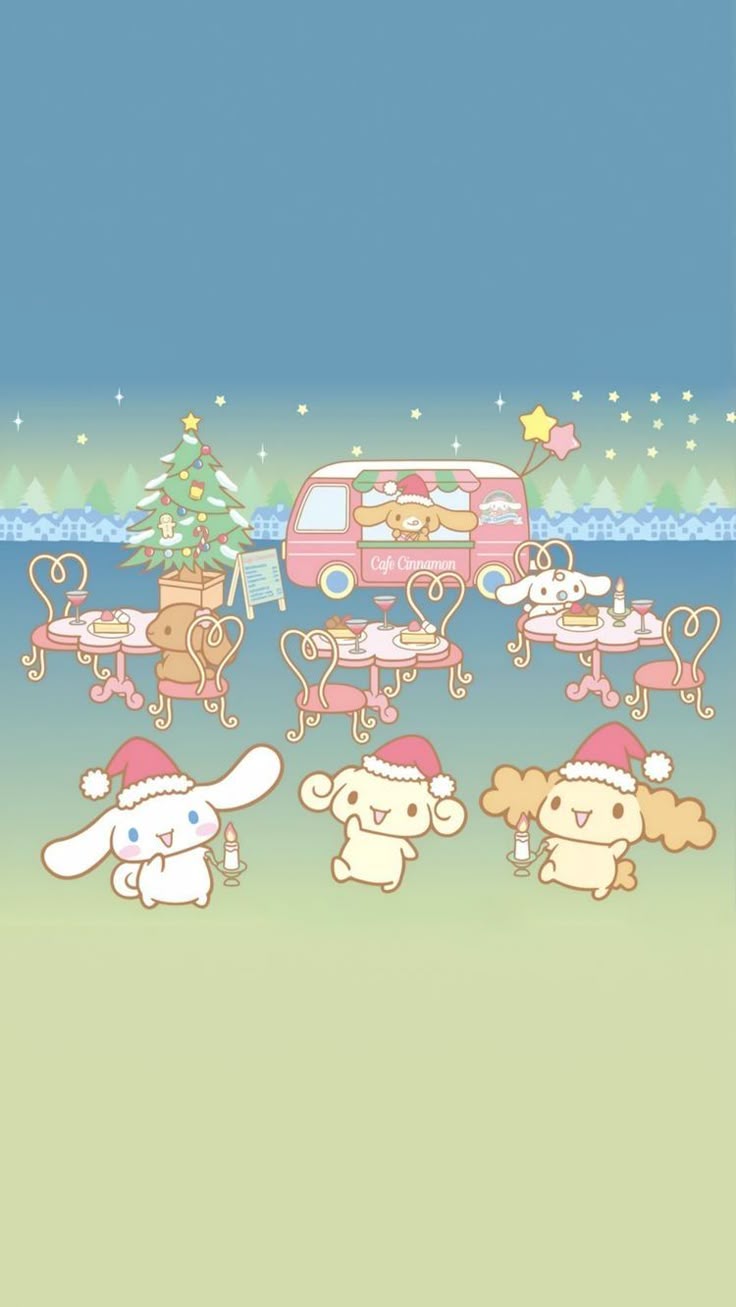 Whimsy Christmas. Sanrio wallpaper, Kawaii wallpaper, Hello kitty printables