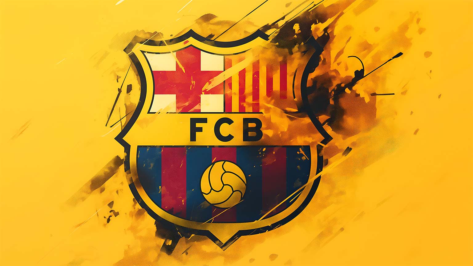 FC Barcelona Logo Art Desktop Wallpaper in HD & 4K