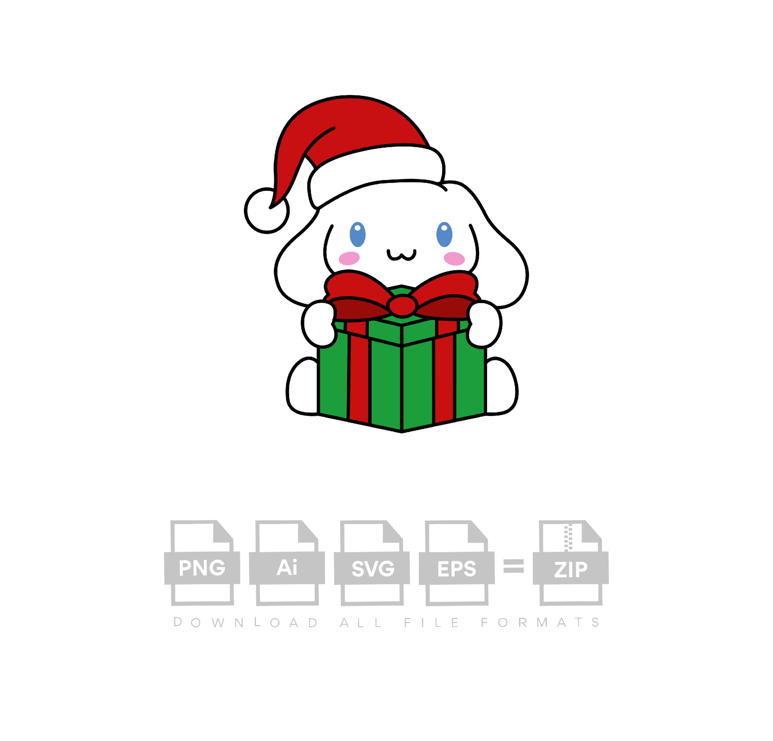 Cinnamoroll With Christmas Gift Vector