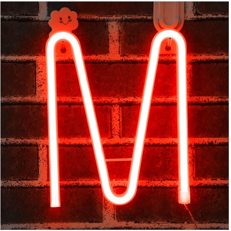Amazon.com, Neon Letter, LED Alphabet Letter Lights Battery and USB Operated Red Alphabet Letter Light Neon Sign Decorative Light up Words Letters Lights (M), Tools & Home Improvement