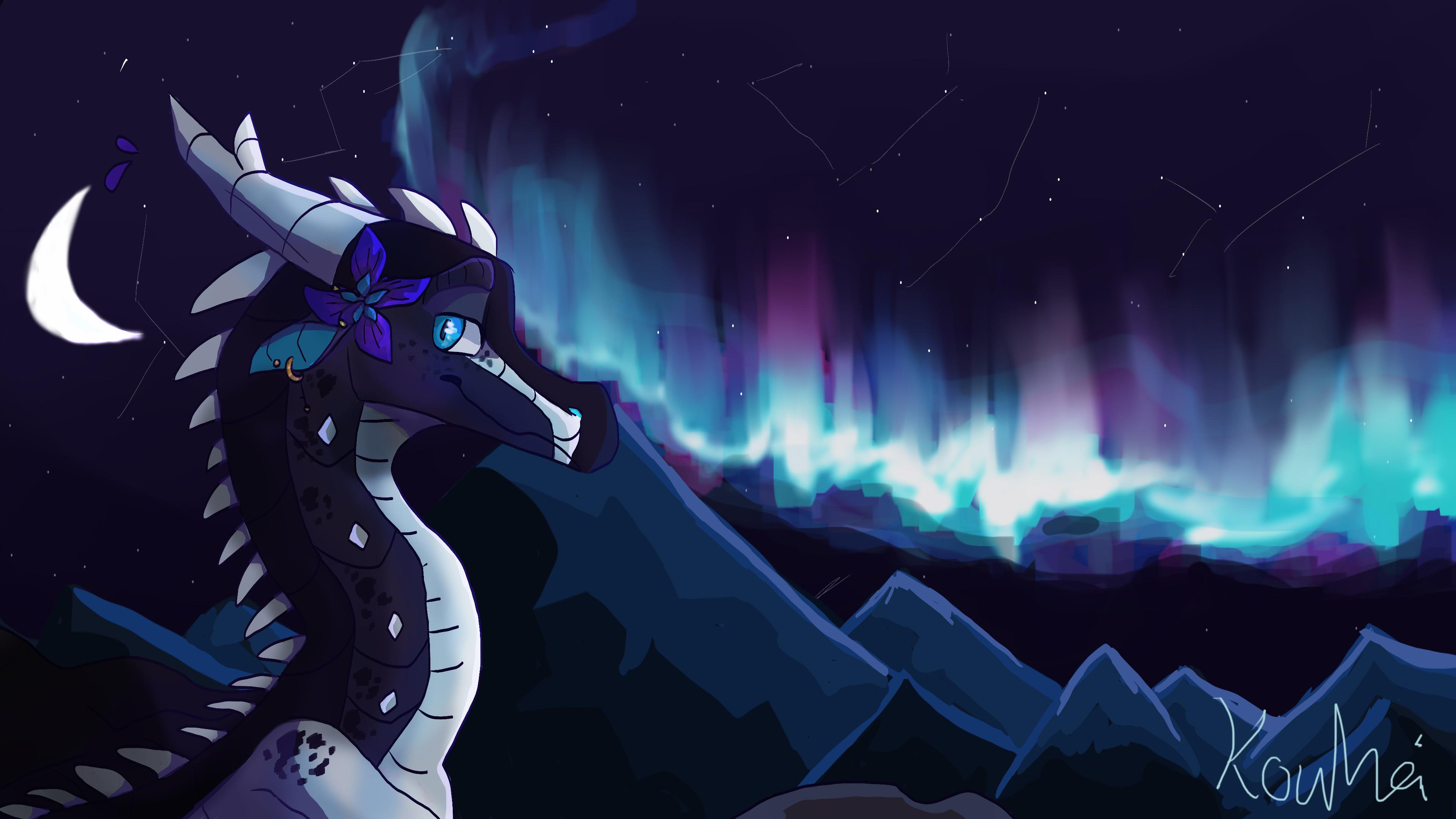 Another Finished Commission This One Is Of Magpie A Night Sky Hybrif