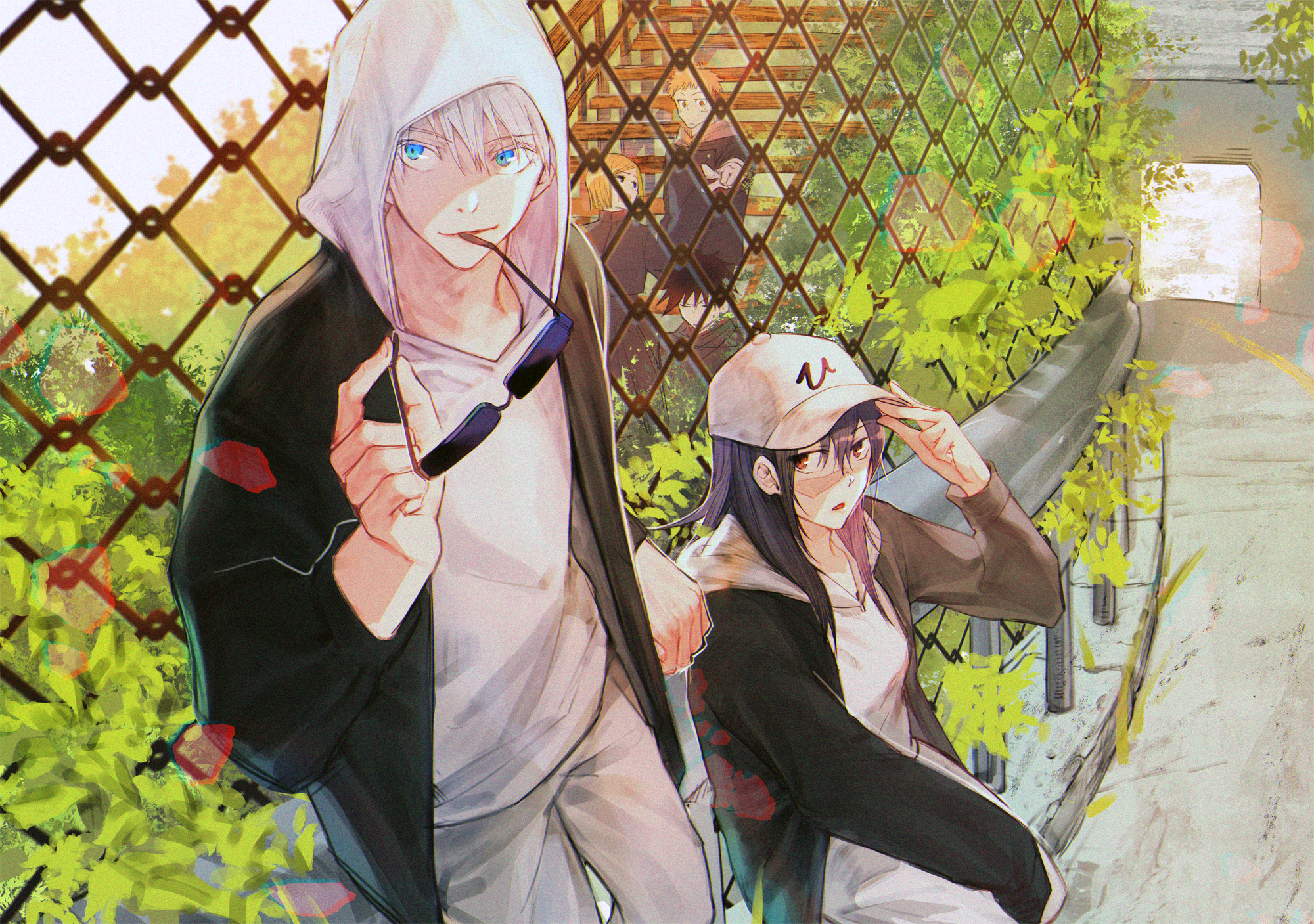 Jujutsu Kaisen HD Wallpaper: Utahime Iori & Satoru Gojo in Anime Style