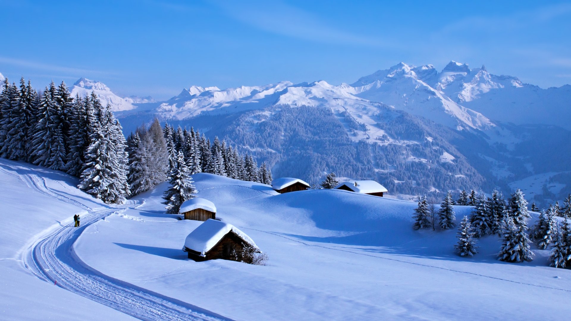 Winter Mountain Landscape Ultra HD Wallpaper