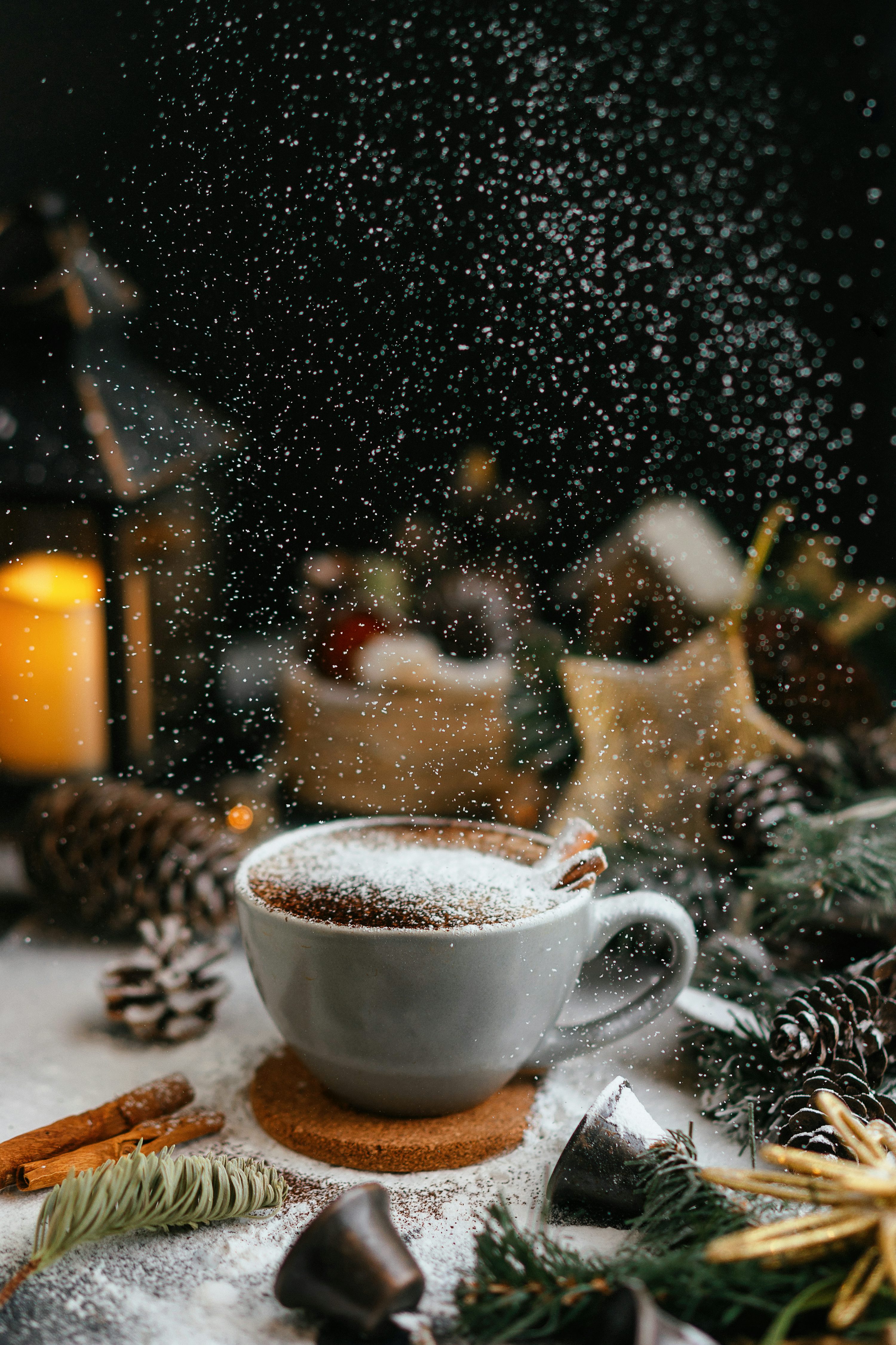 A cup of hot chocolate on a table photo